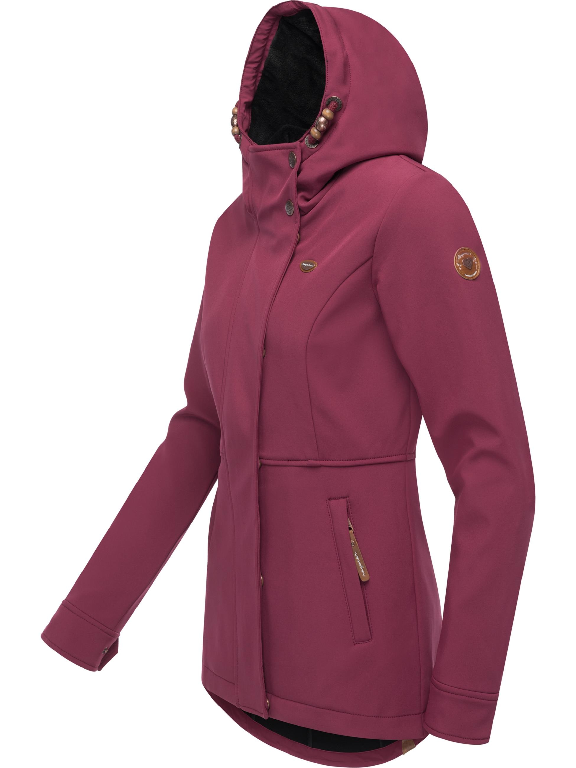 Ragwear Softshelljacke »Softshelljacke Yba« mit Kapuze sportliche Damen Outdoorjacke mit Kapuze