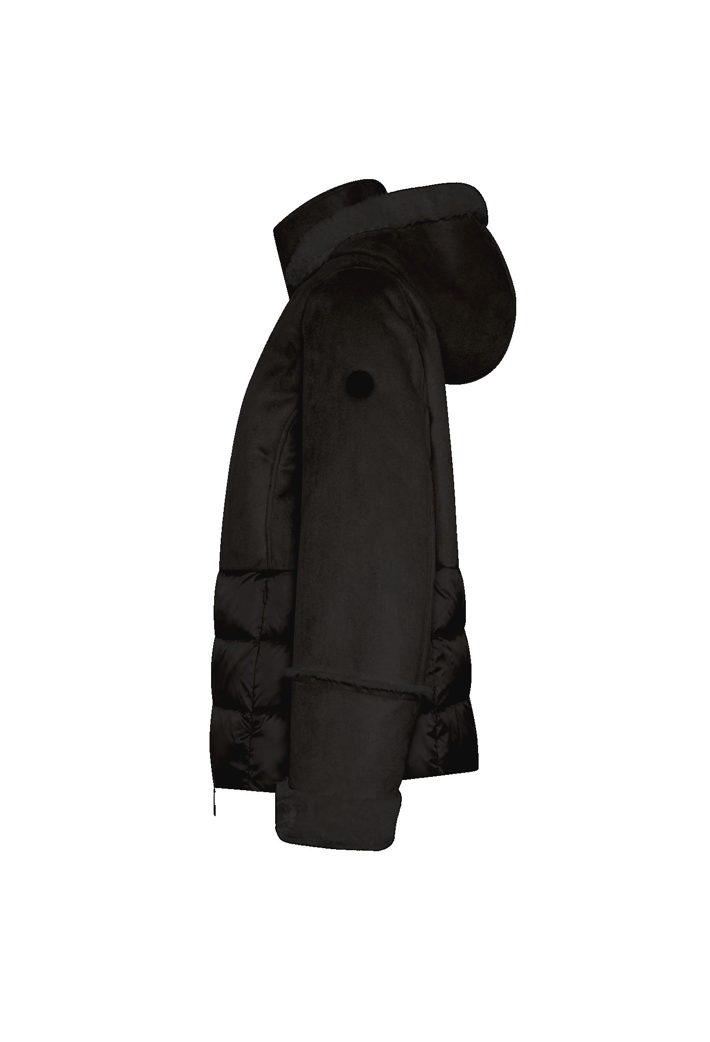 MANISA Kurzjacke, mit Kapuze, mit Teddyfell-Kapuze