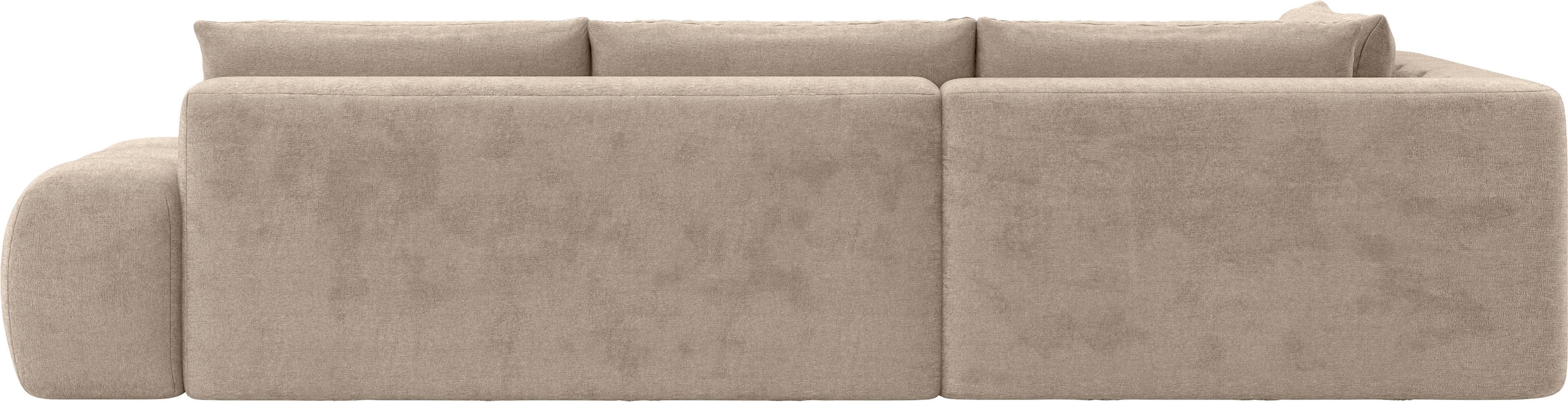 INOSIGN Ecksofa »AZITA Designsofa, elegant und bequem L-Form, Bubble-Optik«, lose Rückenkissen, traumhafte Steppung, Maße B/T/H: 352/210/72 cm