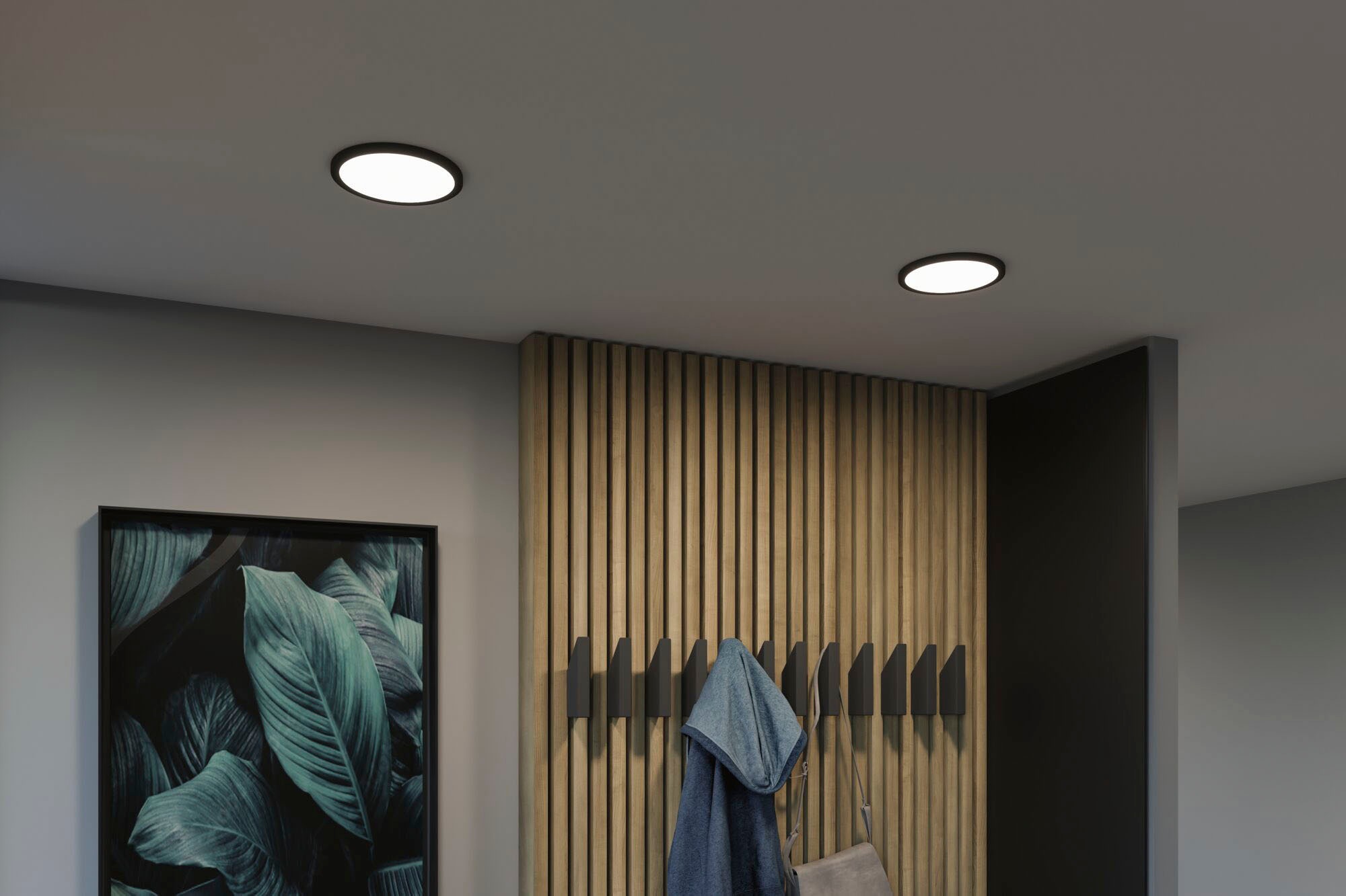 Paulmann LED Einbauleuchte »VariFit LED Einbaupanel Areo IP44 rund 175mm 4000K Schwarz dimmbar«, 1 flammig, VariFit LED Einbaupanel Areo IP44 rund 175mm 4000K Schwarz dimmbar