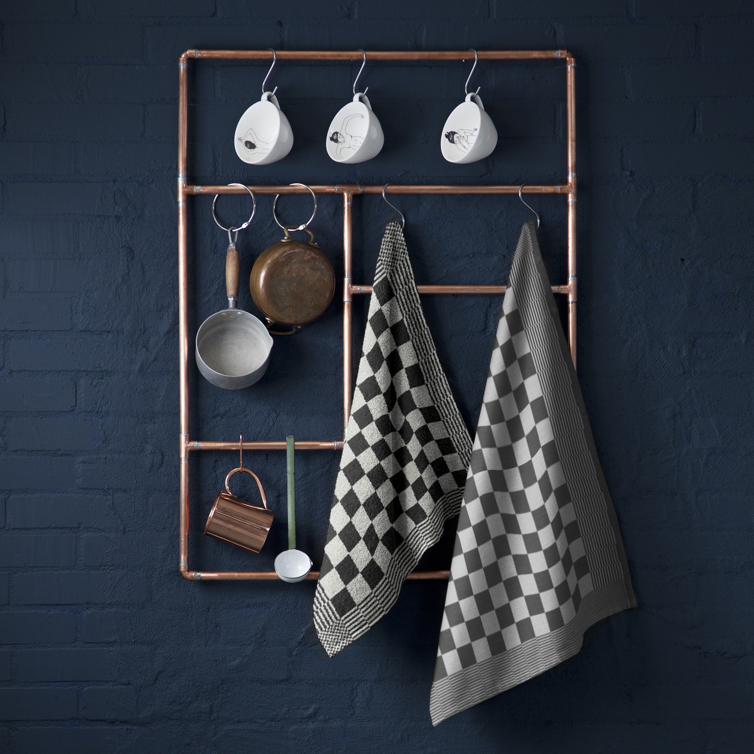 DDDDD Geschirrtuch »DDDDD Küchentuch BBQ 50 x 55 (6er-Pack)« schnell trocknend, 100% Baumwolle, kariert