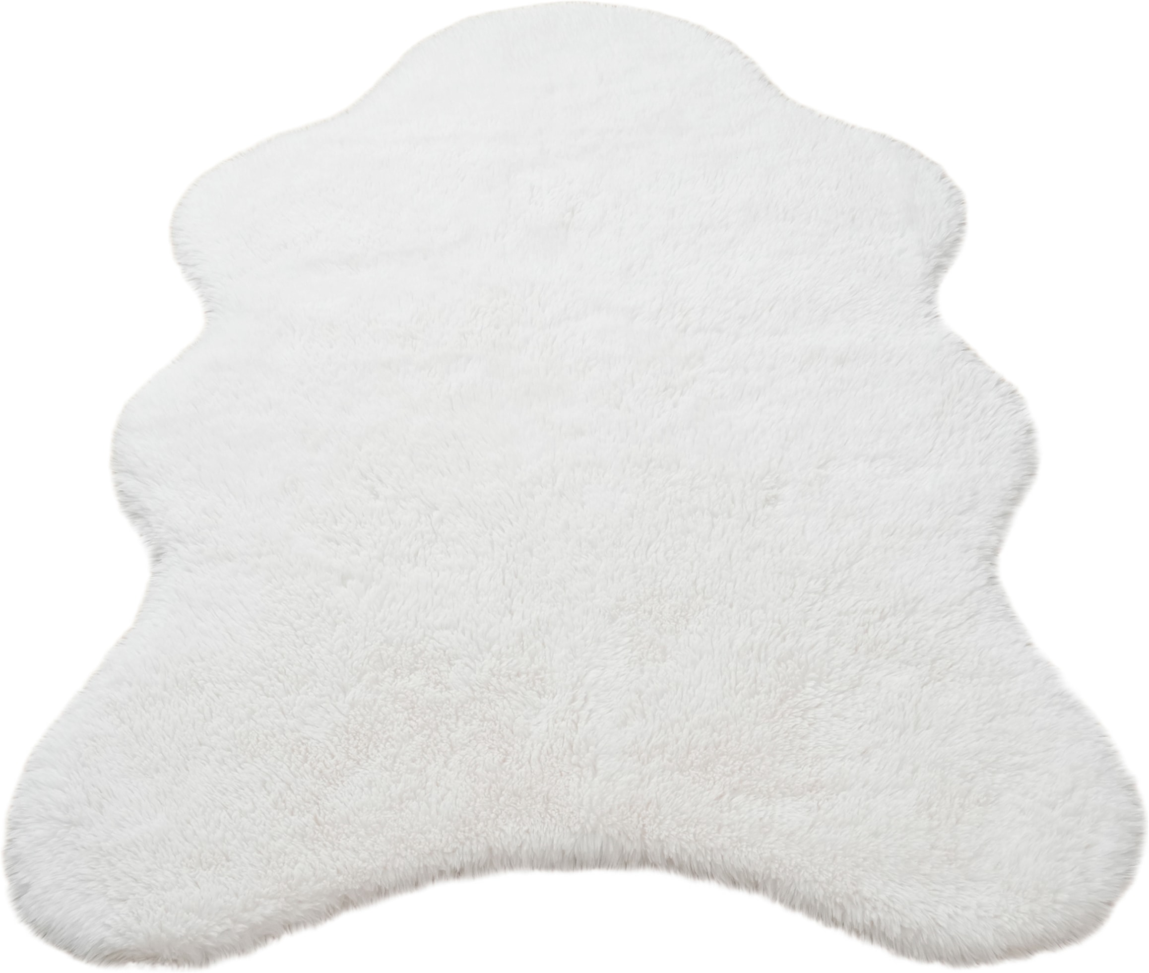 OTTO home Hochflor-Teppich »Mollin, Fellform, leichter Glanz« rechteckig 30 mm Höhe Kunstfell, Fellimitat, waschbar, flauschig, weich, Wohnzimmer