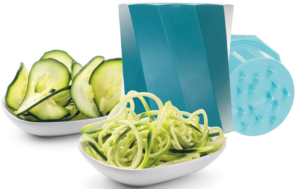 Genius Gemüseschneider »Genius Minis, Kombi-Set inkl. Edelstahl-Schüsseln, Set 19-tlg.« 3 Schüsseln mit Deckel, Multihacker, Multischneider, Spiralschneider