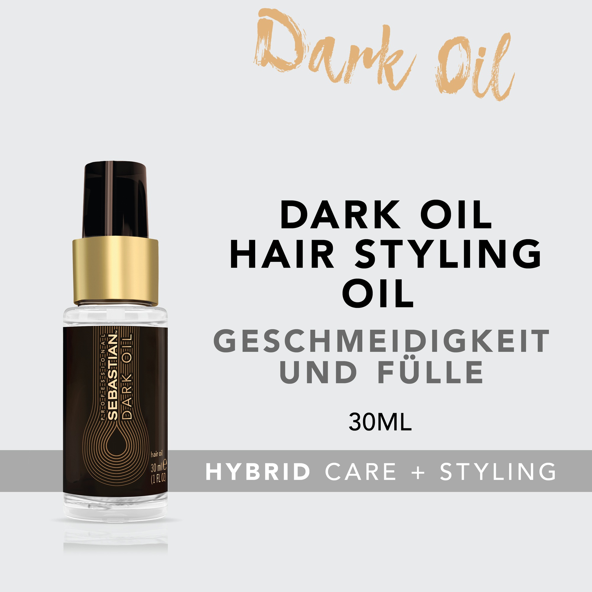 Sebastian Professional Haaröl »DarkOil Oil« leichte Pflege, reichhaltige Öle, sorgt für geschmeidiges Haar