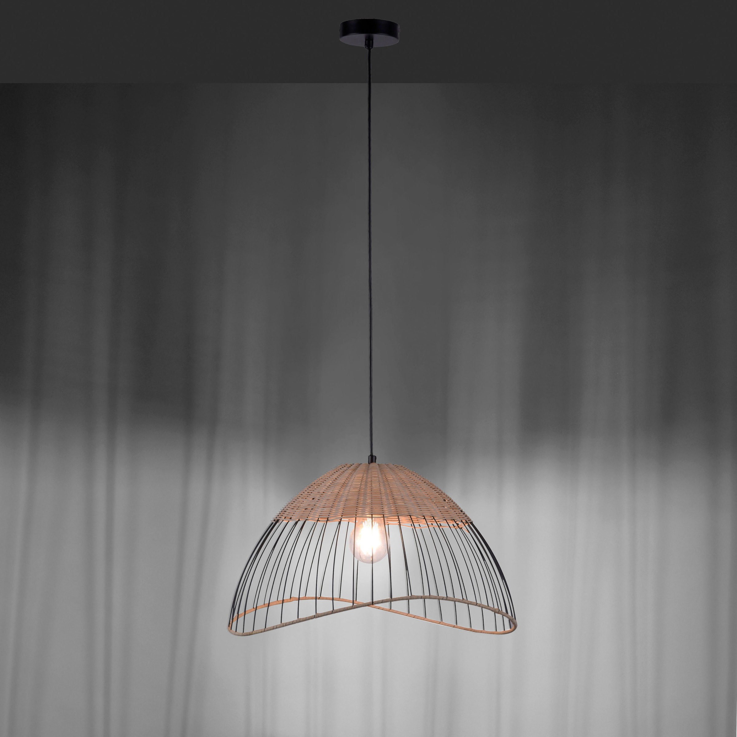 JUST LIGHT Pendelleuchte »KORE«, 1 flammig, Leuchtmittel E27 | ohne Leuchtmittel, ExklusiveE27