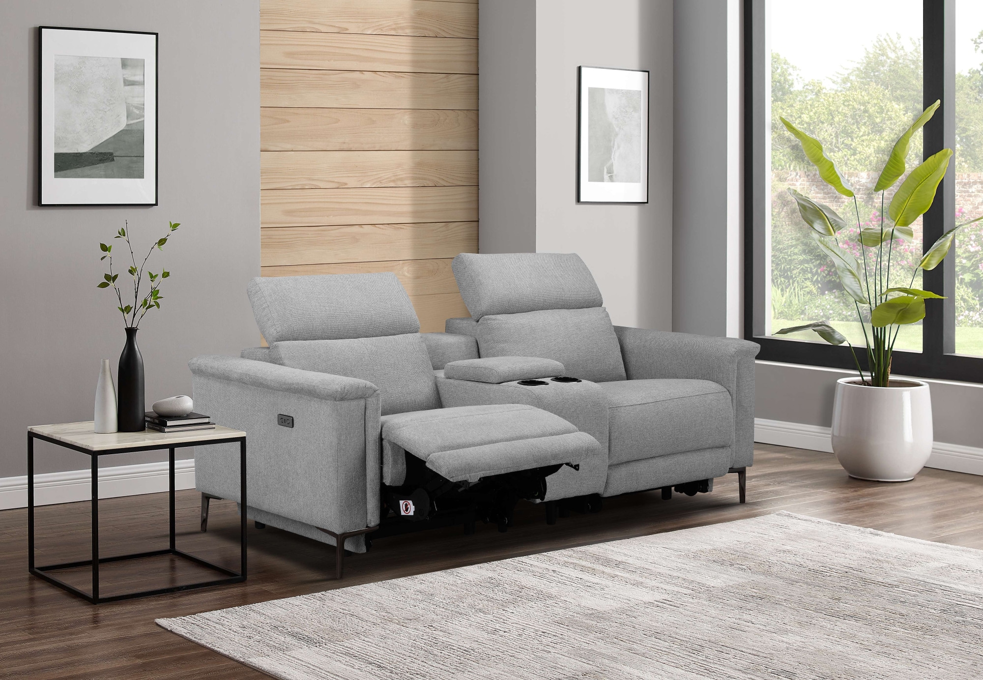 Places of Style 2-Sitzer »Lund, 2er-Kinosofa, TV-Sessel, Multimedia-Sofa, USB-A,«, m. elektrischer o. manueller Relaxfunktion, Getränkehalter u. Staufach