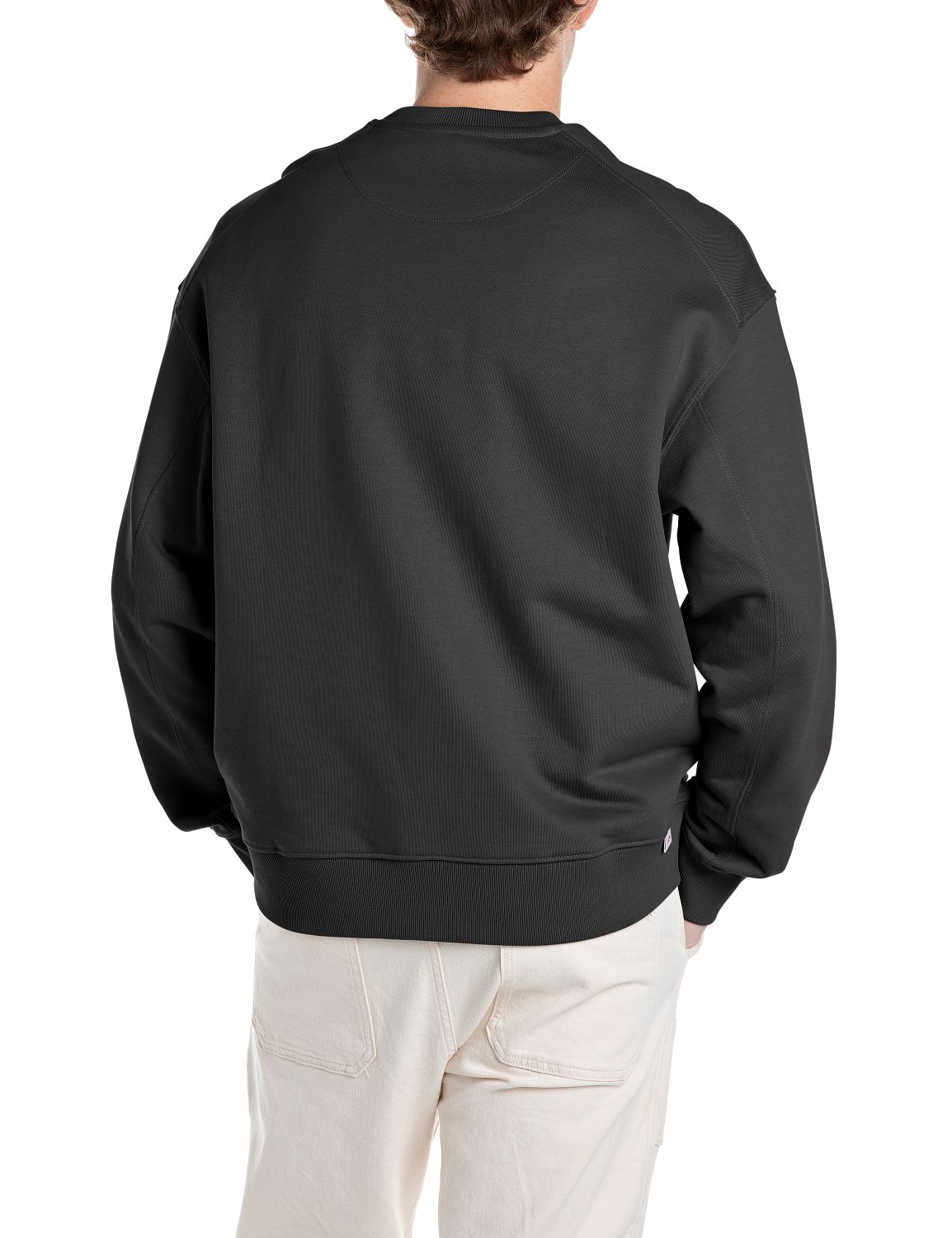 Replay Sweatshirt, mit gesticktem Schriftzug vorn
