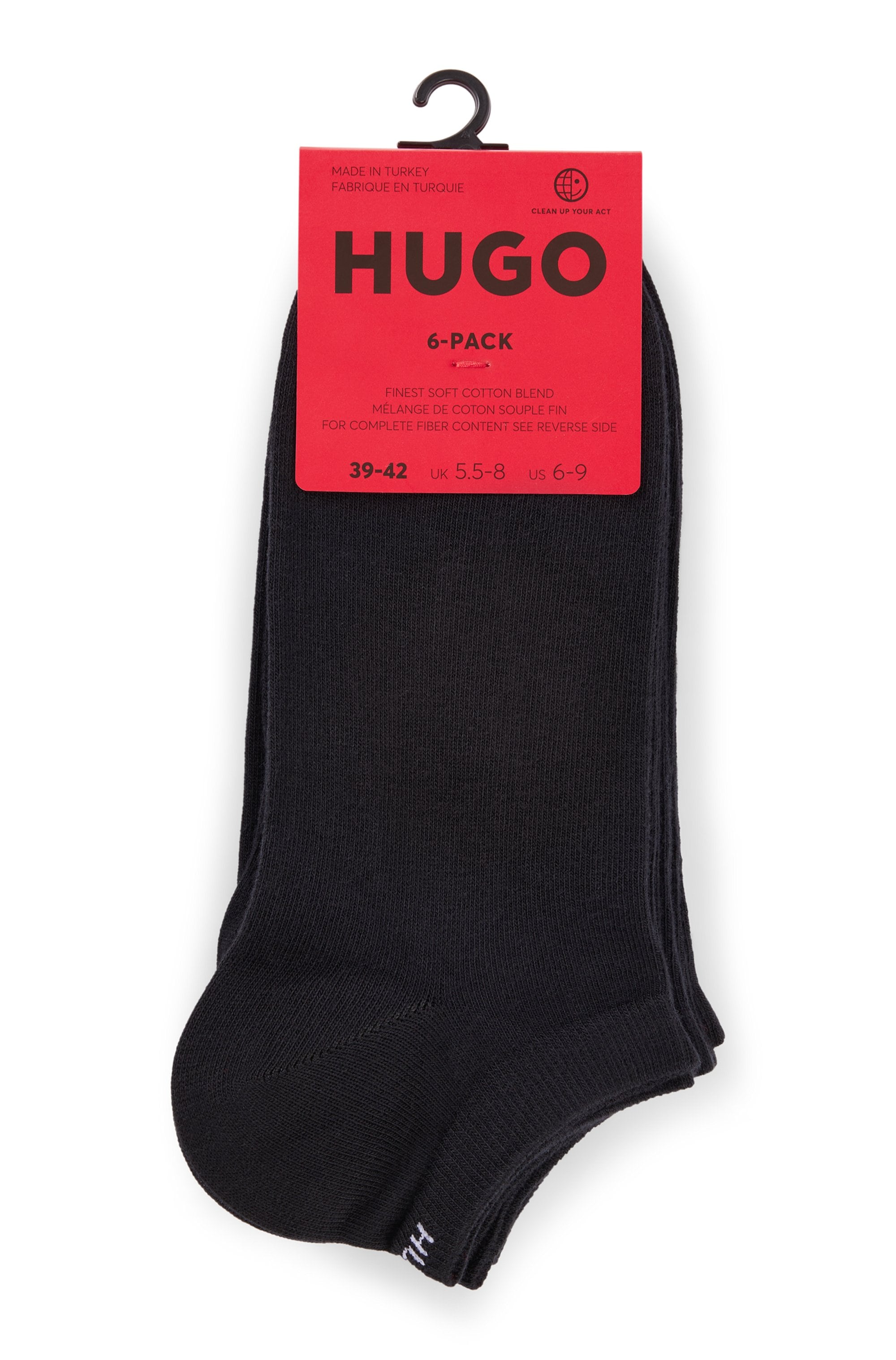HUGO Underwear Freizeitsocken »6P AS UNI CC 1026«, (Packung, 6 Paar, 6er-Pack), mit HUGO-Logoschriftzügen