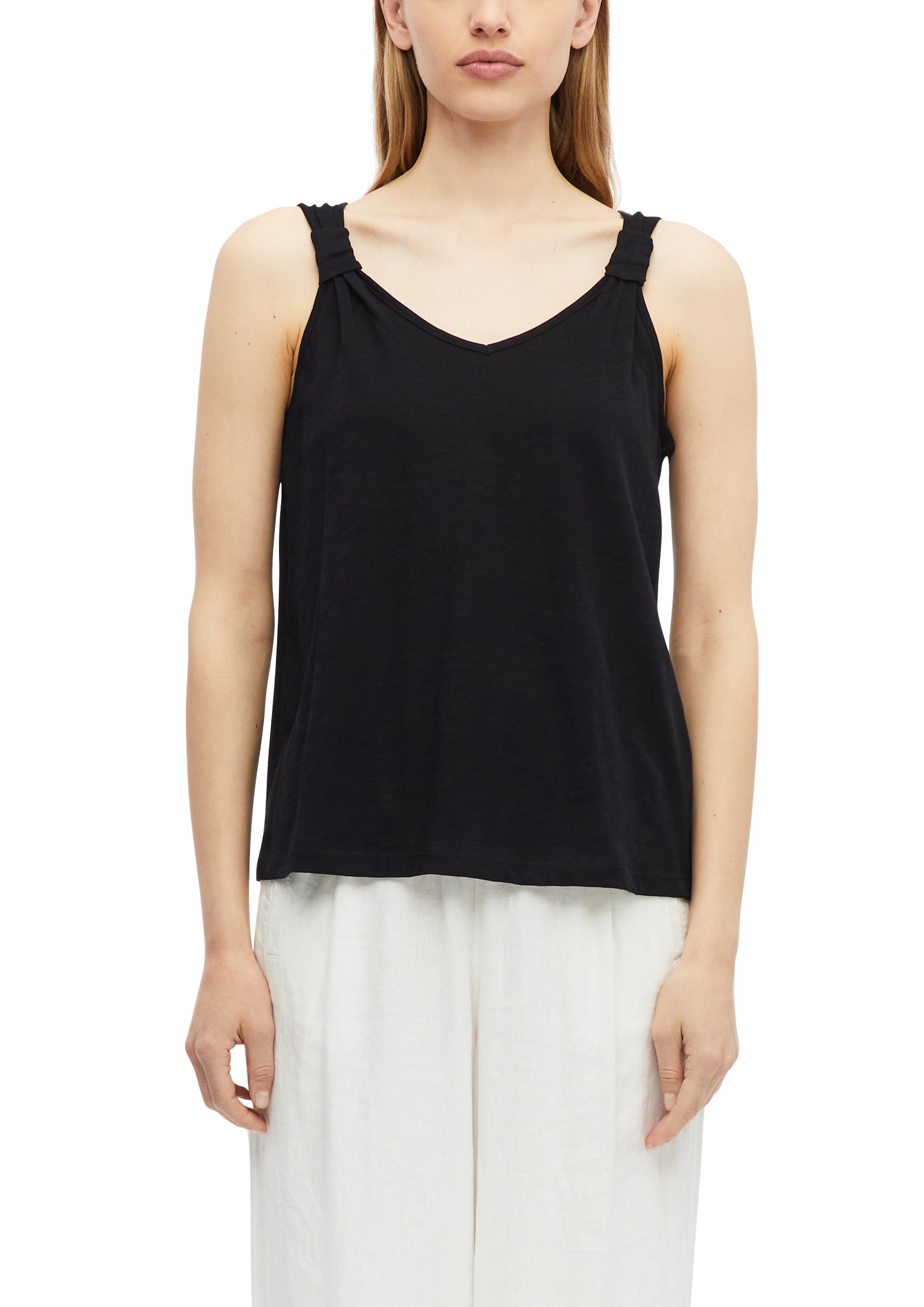 s.Oliver Shirttop Sommertop mit Knoten-Detail