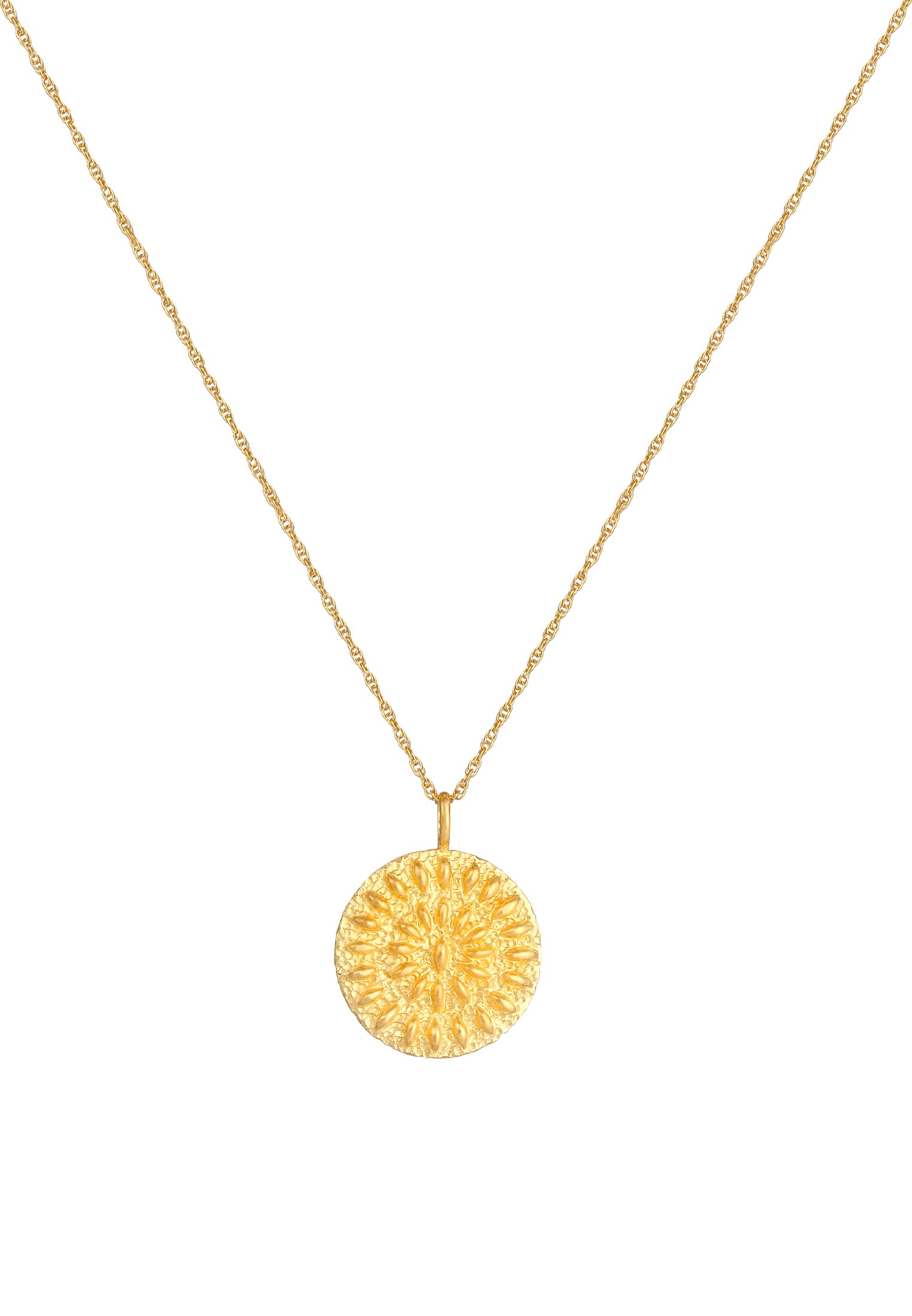 Elli Lange Kette »Halskette Coin Plättchen Mosaik Design 925 Silber«