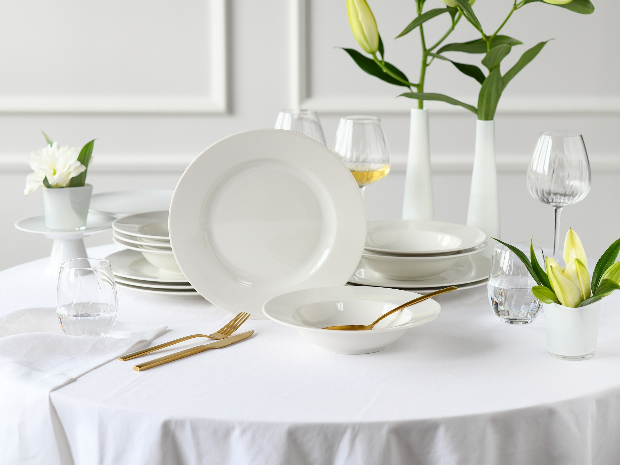 CreaTable Tafelservice »Venice, Service 12-tlg.« Teller Set, Klassische Tischkultur, Zeitlose Eleganz