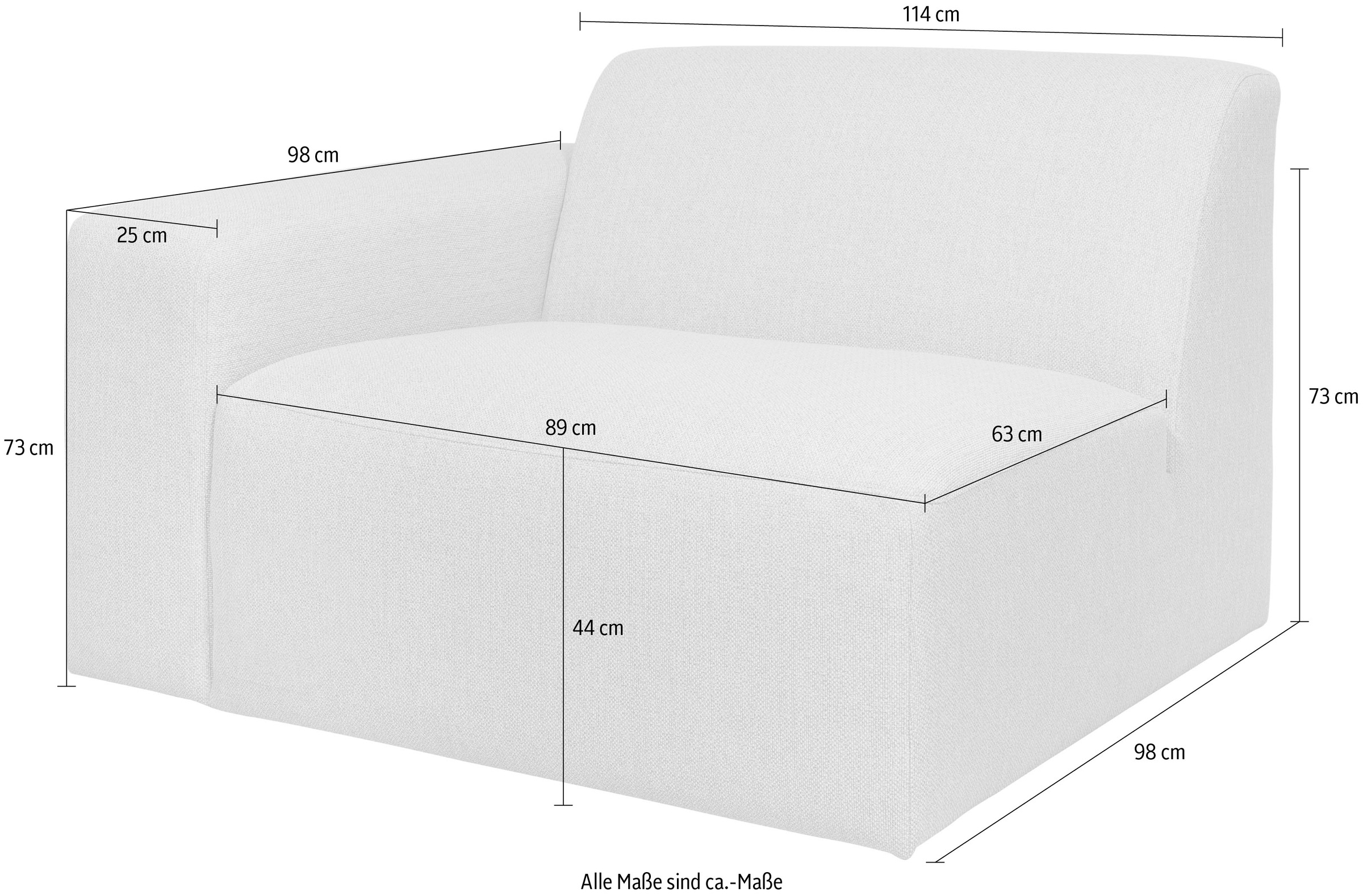 INOSIGN Sofaelement »Koa, Sofamodul, passend zur Serie KOA«, in Webstoff