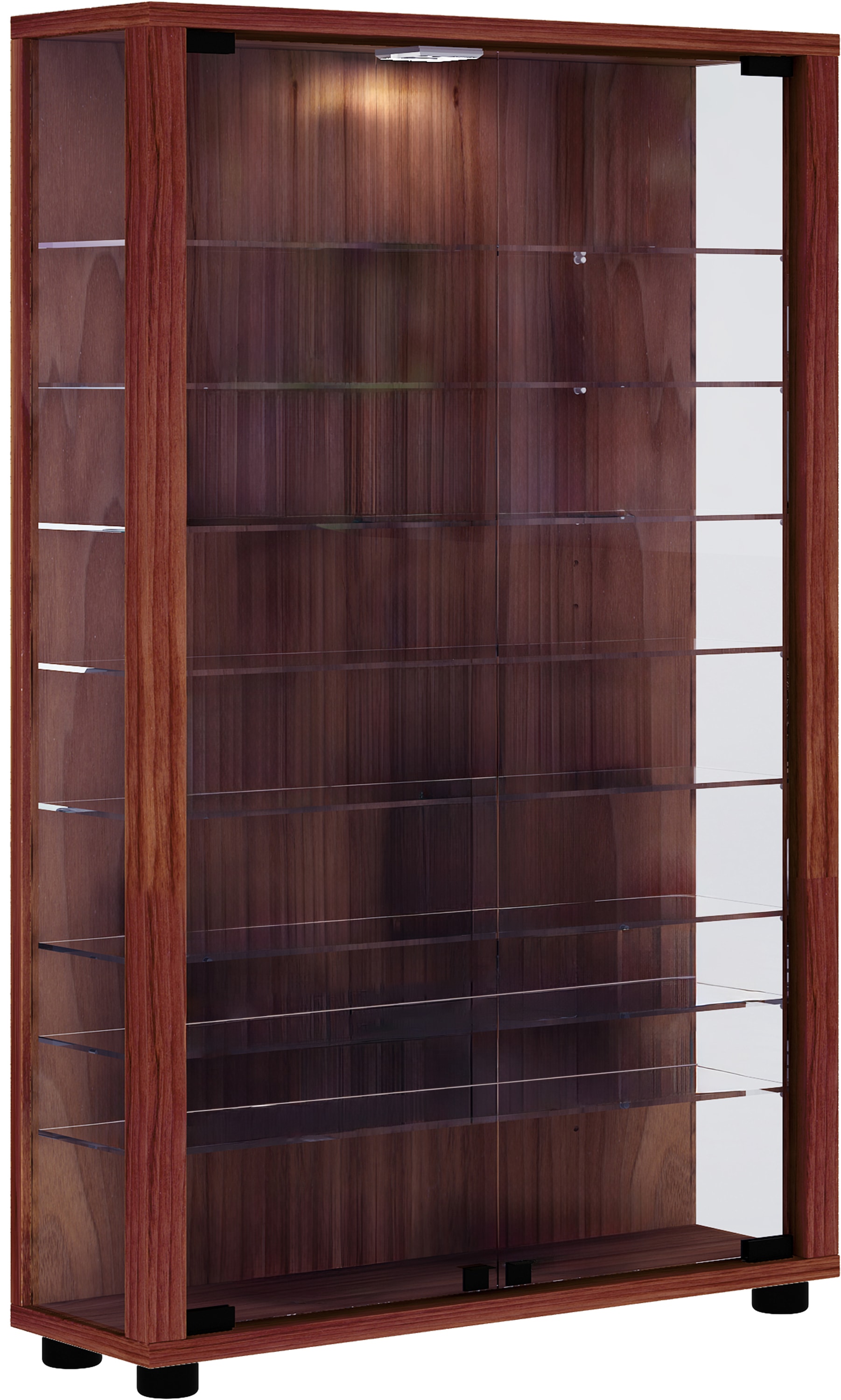 VCM Standvitrine »Holz Glas Stand Vitrine Sammelvitrine Lumo Mini« 1 Stk. tlg.