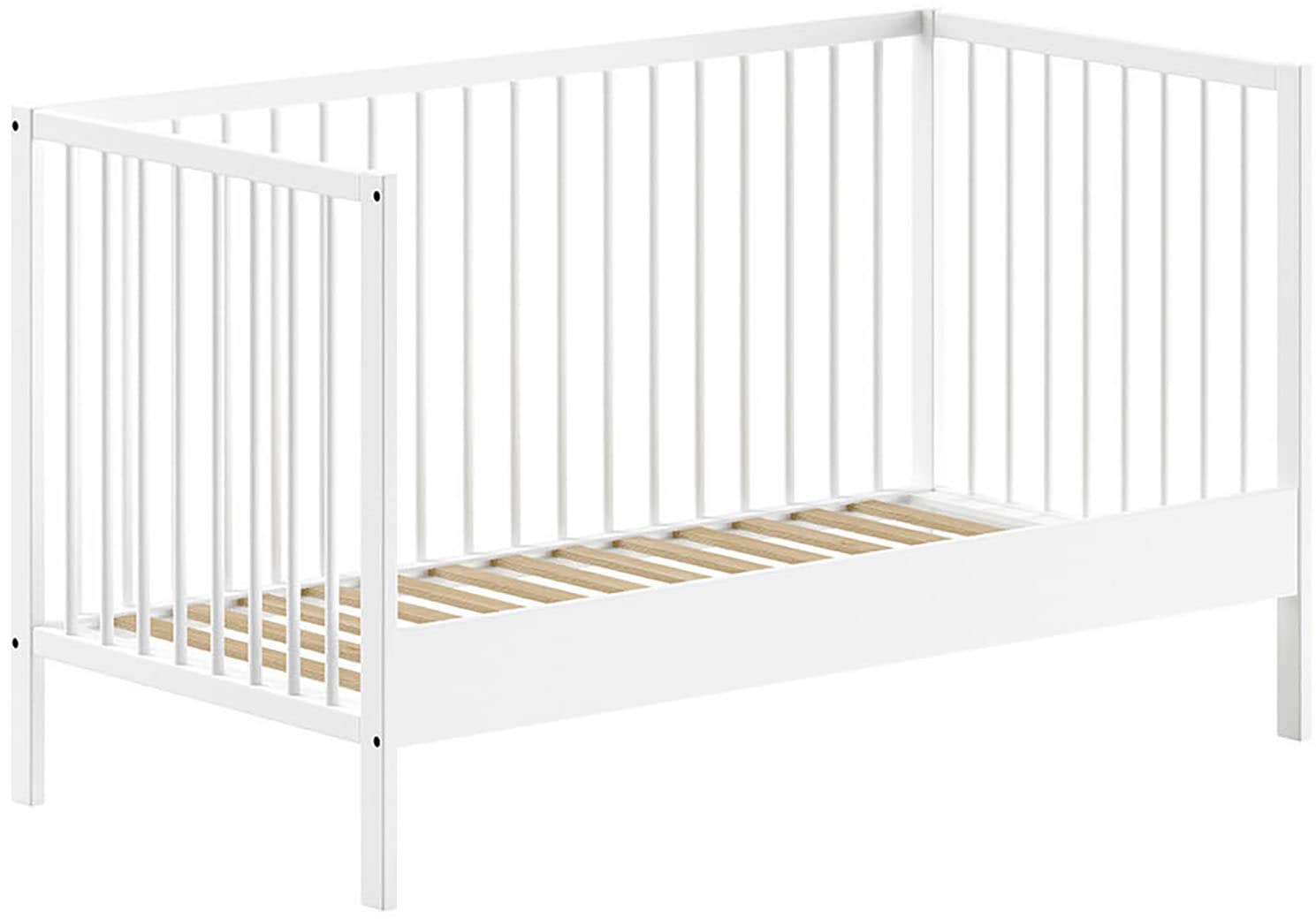 Vipack Babybett »Dino 70/140 mit 3-fach verstellb. Lattenrost, inkl. 3 Schlupfsprossen«, aus massiver Buche, umbaubar zum Juniorbett, wahlweise in 3 Farben