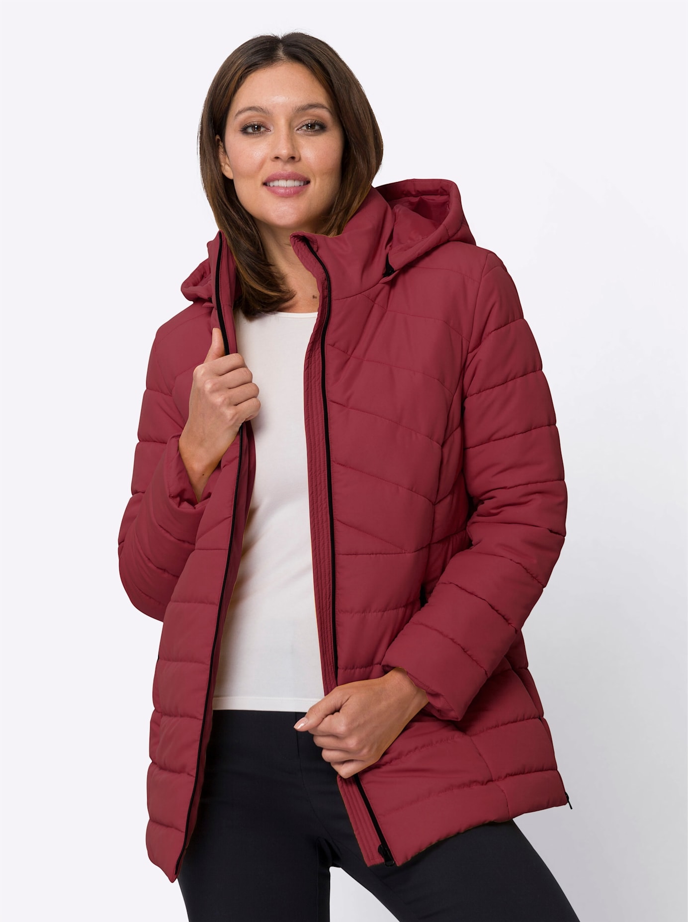 Classic Basics Steppjacke mit Kapuze