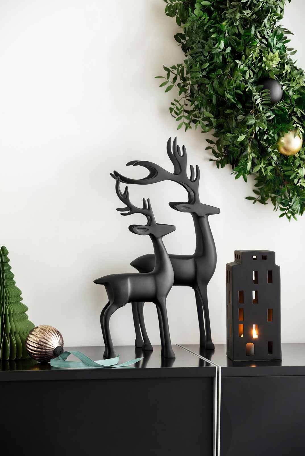 Villeroy & Boch Windlicht »Windlichter-Set Häuser Christmas Chic 20 / 22,5 / 30,7 cm 3-tlg. schwarz« Nur Dekoration