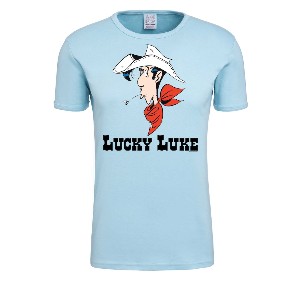 LOGOSHIRT T-Shirt »Lucky Luke Portrait«, mit lizenziertem Originaldesign