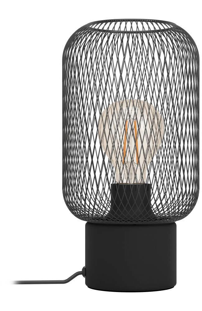 EGLO Tischleuchte »WRINGTON Tischlampe, Vintage, Stahl, E27, Nachttischleuchte, Lampe«, 1 flammig, Leuchtmittel E27 | ohne Leuchtmittel, Tischleuchte, Schreibtischlampe, H28,5 x Ø15 cm, schwarz, 1X60W exkl.