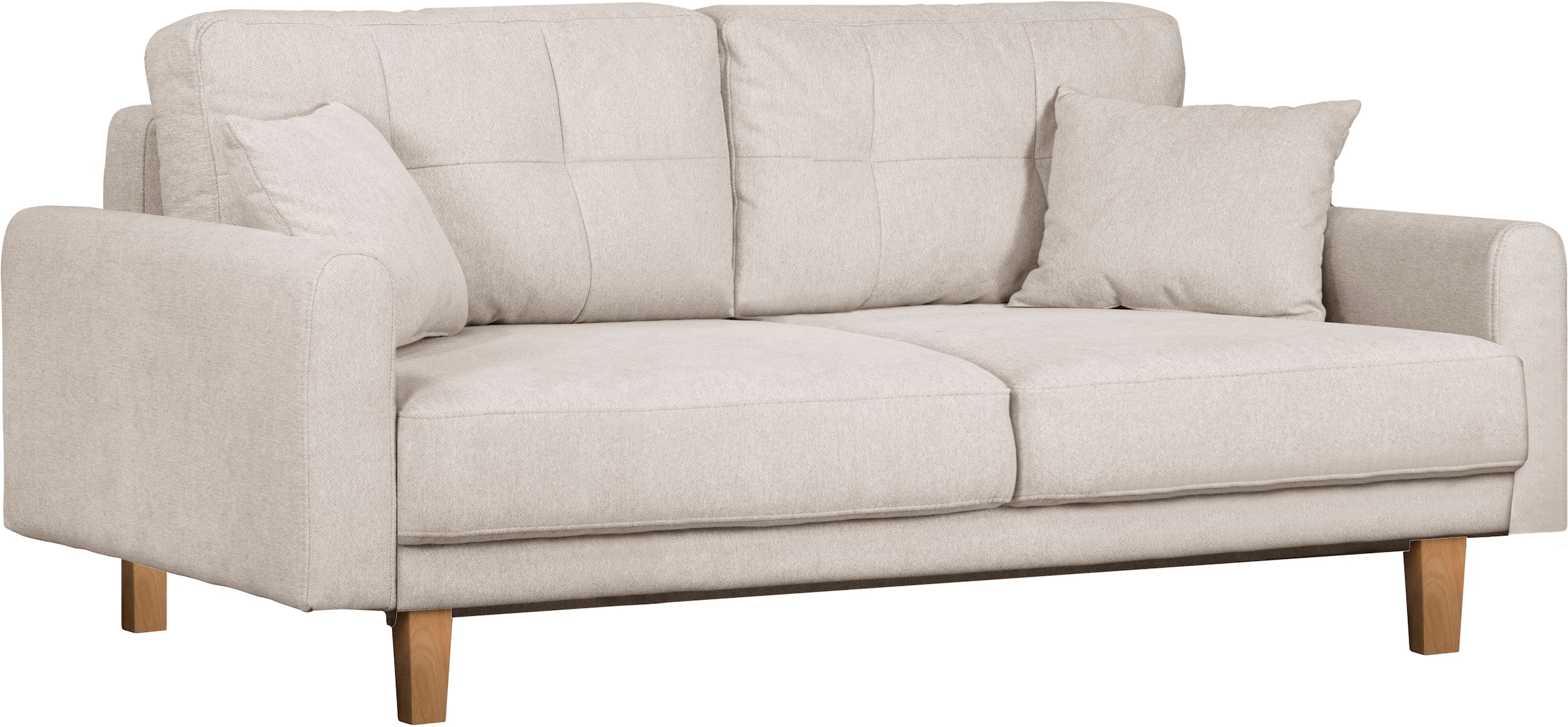Home affaire 3-Sitzer »TRIPLO optionale Schlafsofa mit Bettkasten, Maße B/T/H: 215/100/89 cm«, Wahlweise Bettfunktion - Liegefläche 145x191 cm, Rücken-, Zierkissen