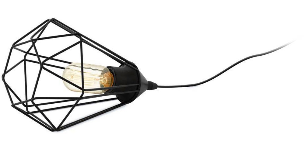 EGLO Tischleuchte »TARBES«, 1 flammig, Leuchtmittel E27 | ohne Leuchtmittel, Nachttischlampe, Esszimmer, Flur, Drahtgeflecht, 1flammig, 9x7x9cm