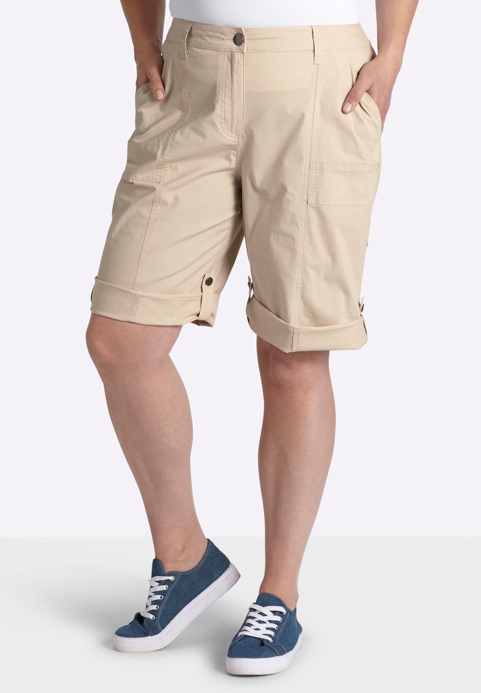 Sheego Bermudas »Bermuda Bermudas mit Krempelfunktion«