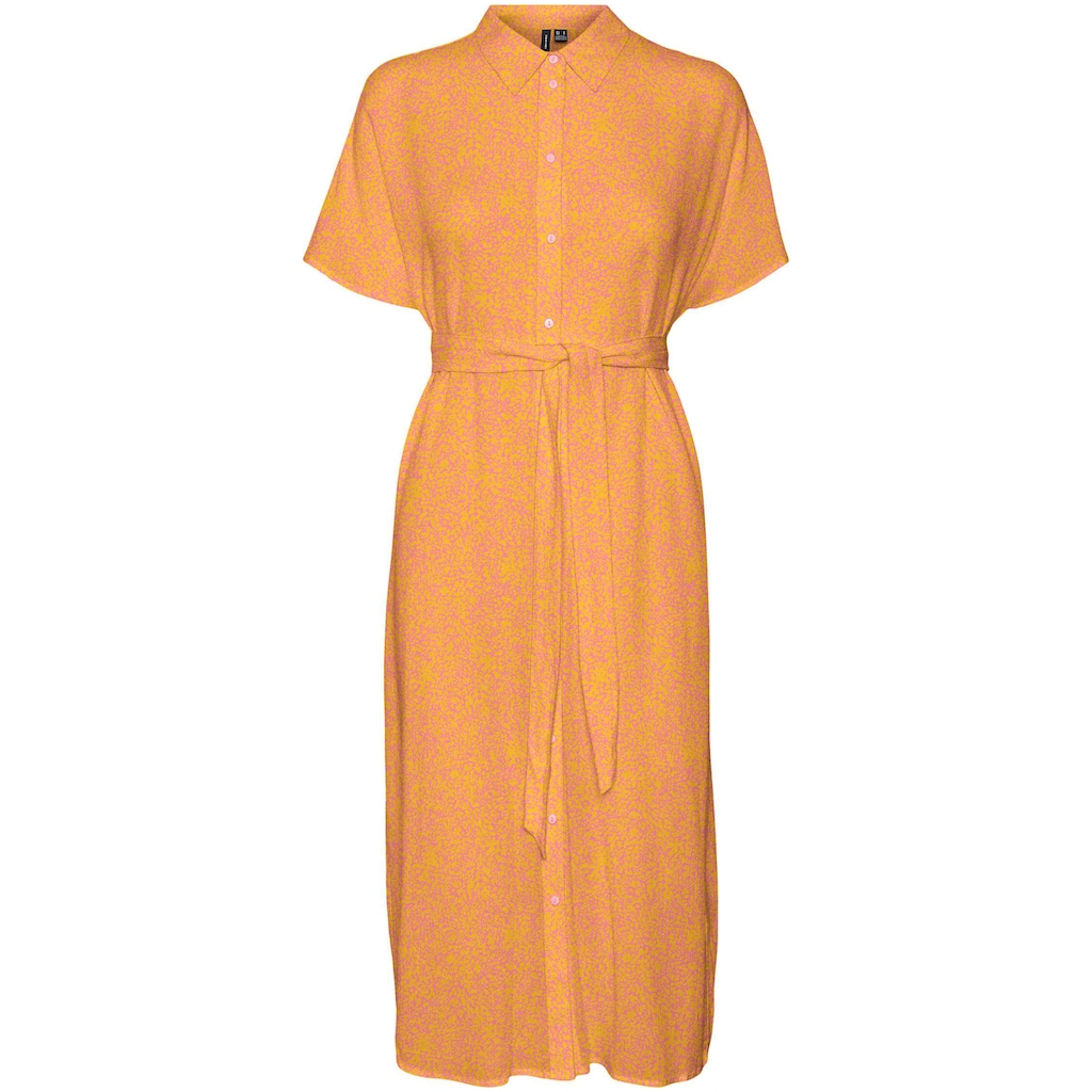 Vero Moda Hemdblusenkleid »VMMENNY SS CALF SHIRT DRESS WVN GA«