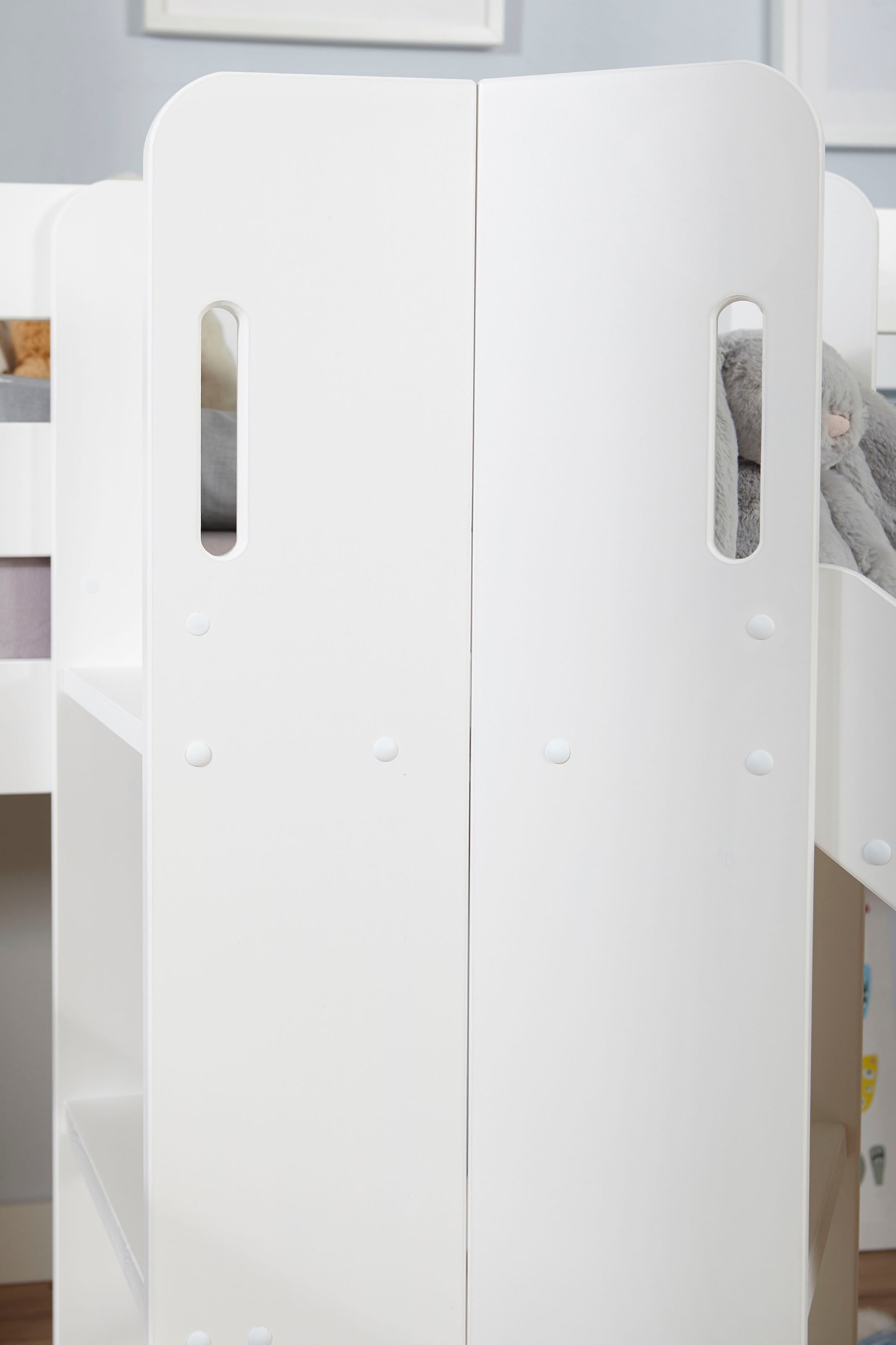 Ticaa Hochbett »Ekki«, mit Rollrost und Textil-Set, Kiefer