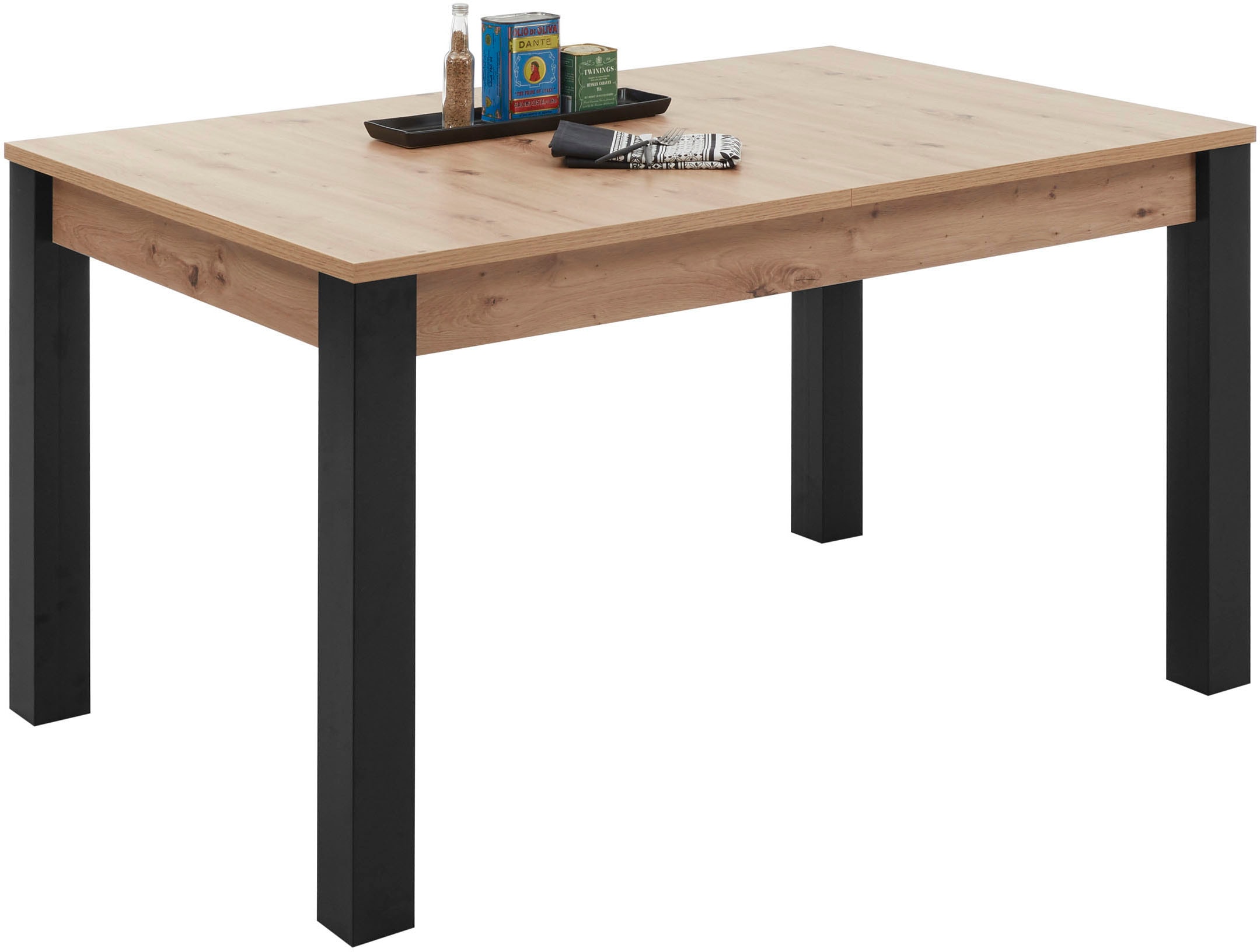 HBZ Esstisch »LUCAS, TOPSELLER!«, (Ausziehbar), 140-210 cm ausziehbar, Tisch in Eiche Artisan Dekor