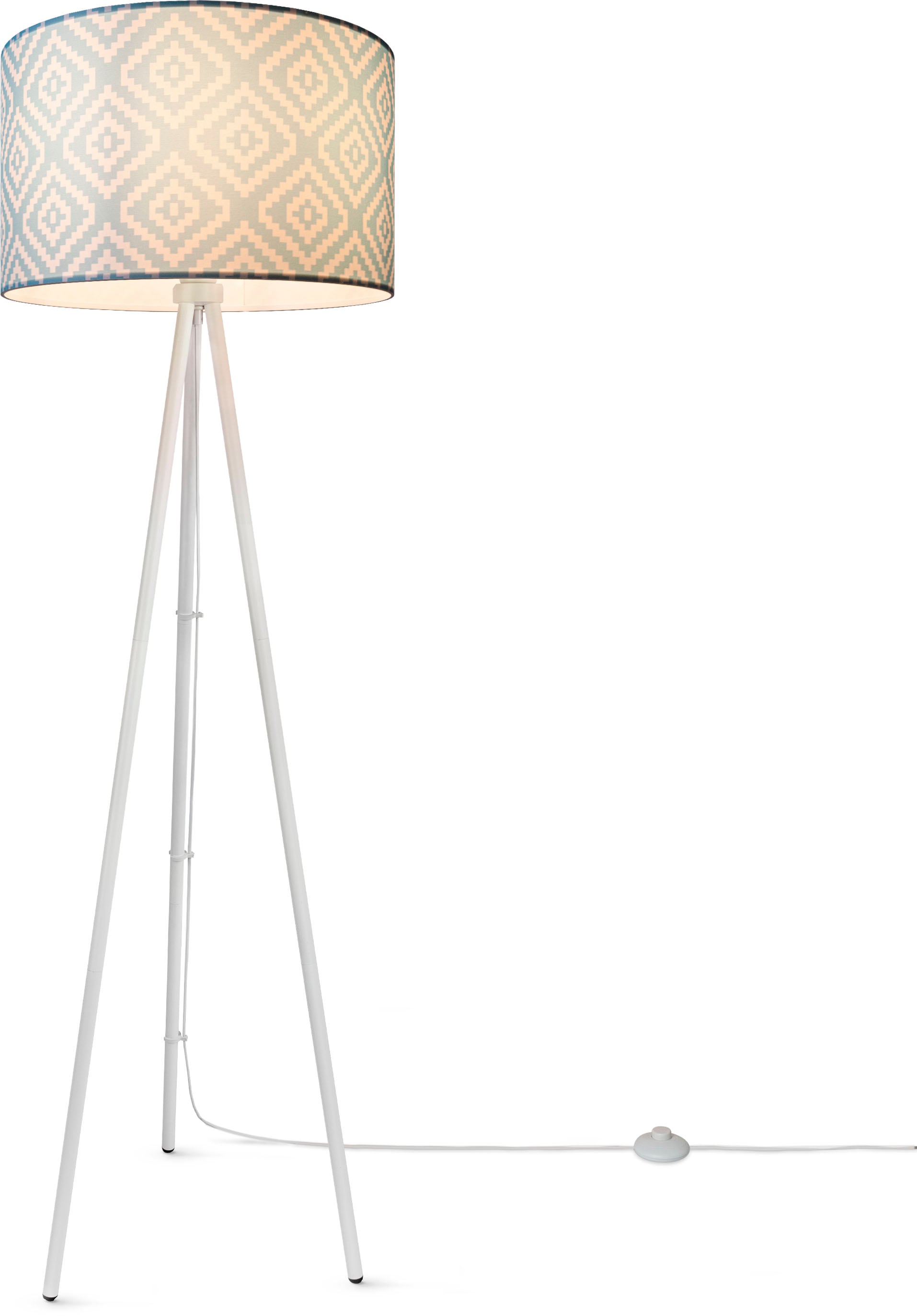 3 mit kaufen Dreibein XXL Home Vintage | Stella«, Stehlampe Garantie »Trina online Wohnzimmer Design Stofflampenschirm Modern Paco Jahren Textil