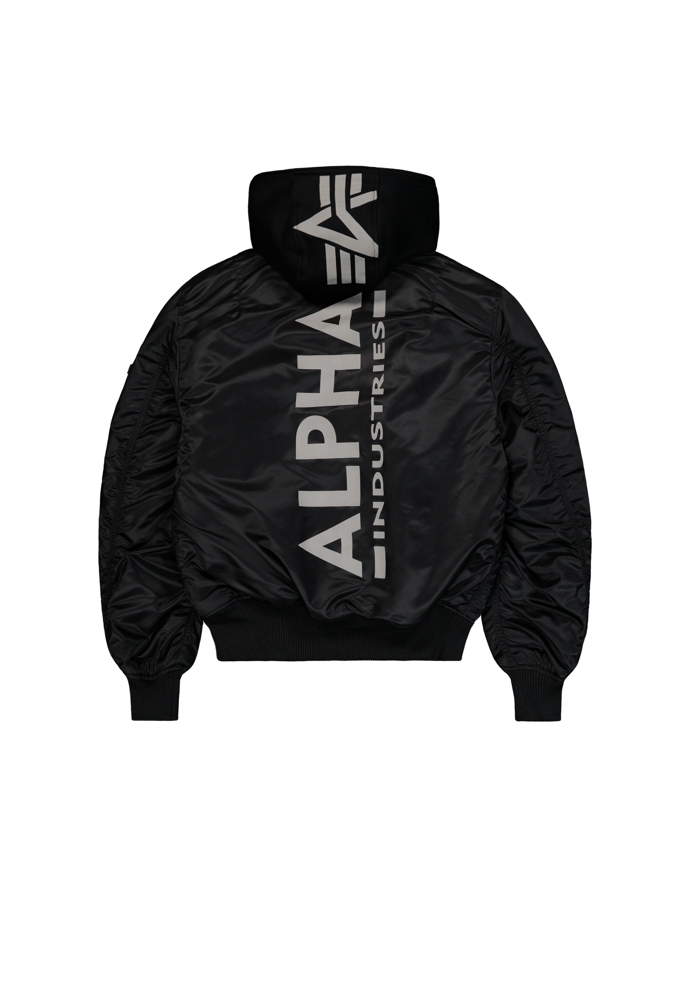 Alpha Industries Bomberjacke »MA-1 ZH Back Print« mit Kapuze Kunstfaser, slim fit