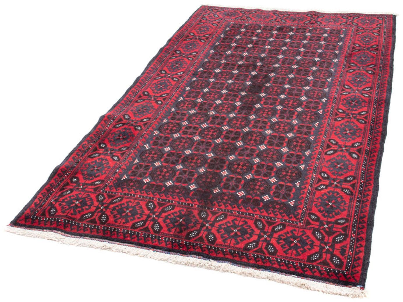 Hochflor-Läufer »Belutsch Durchgemustert Rosso 185 x 107 cm«, rechteckig, 8 mm Höhe,...