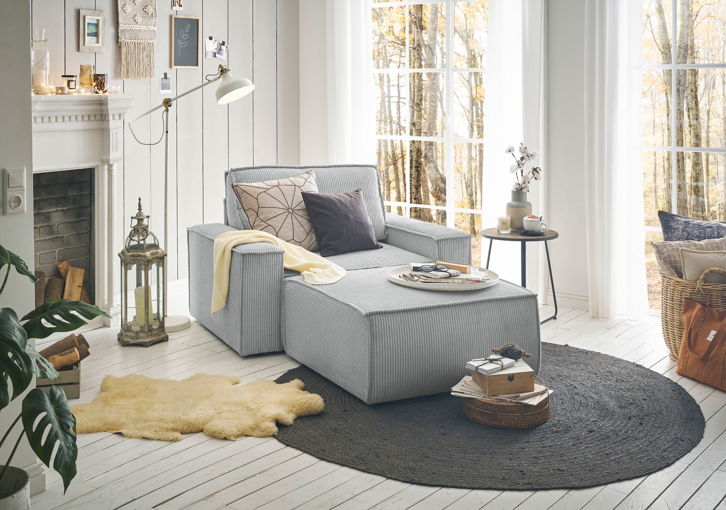 Home affaire Sessel »SHERWOOD«, Loveseat und Hocker im Set, passend zur Polster-Serie SHERWOOD