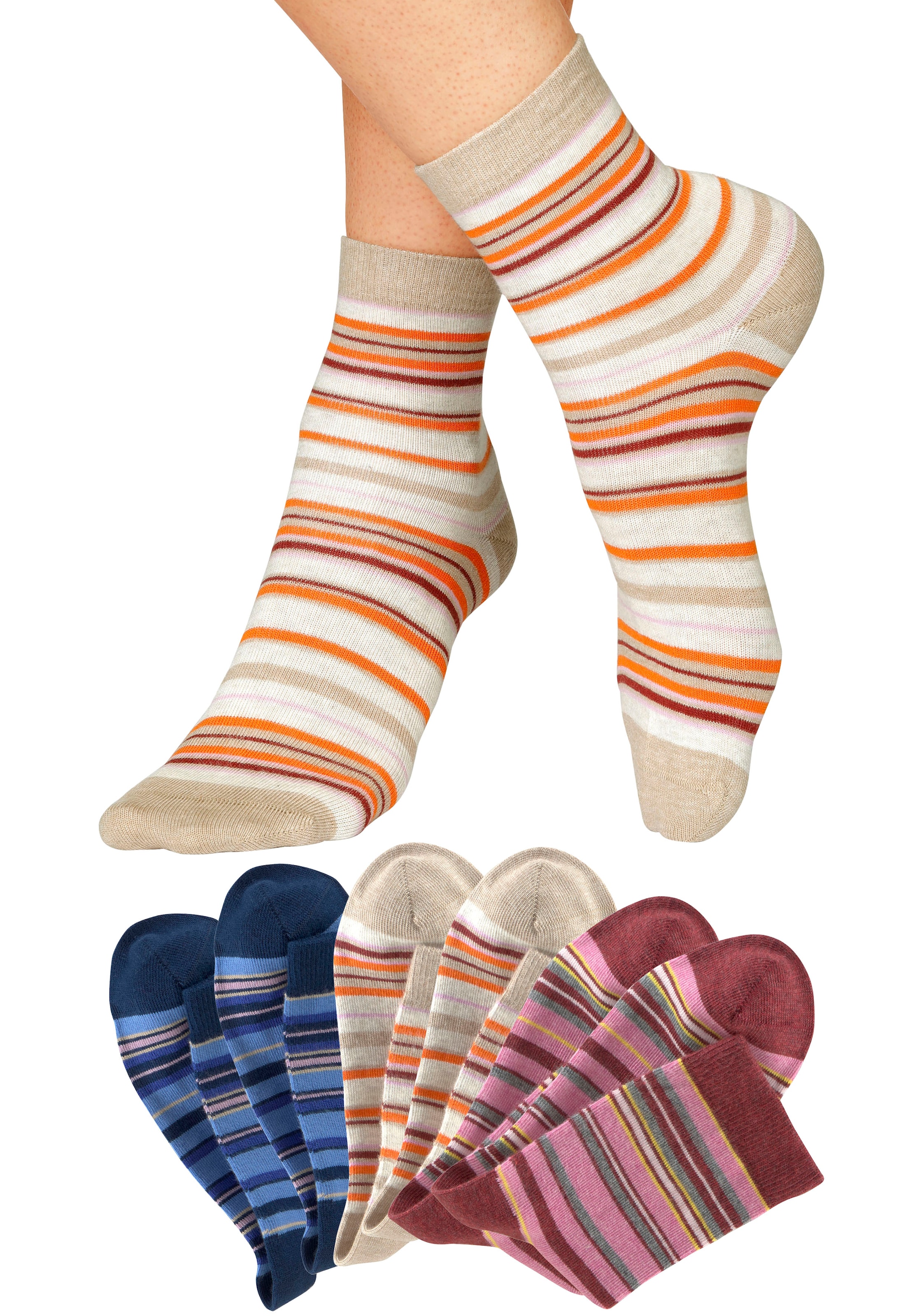 H.I.S Socken, (6 Paar), mit Ringeln bequem kaufen