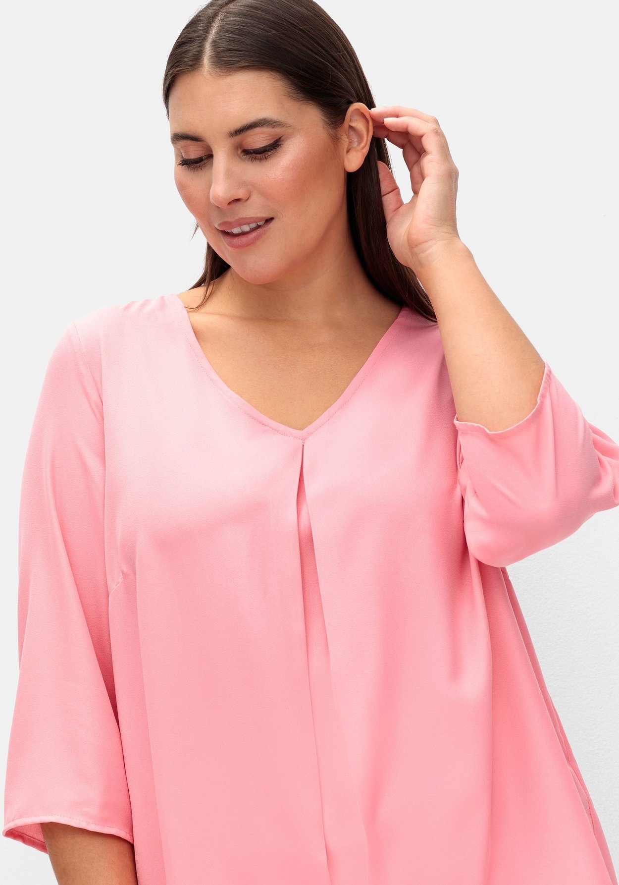Sheego Tunika »Tunika mit 3/4-Arm und Plisseefalten hinten«