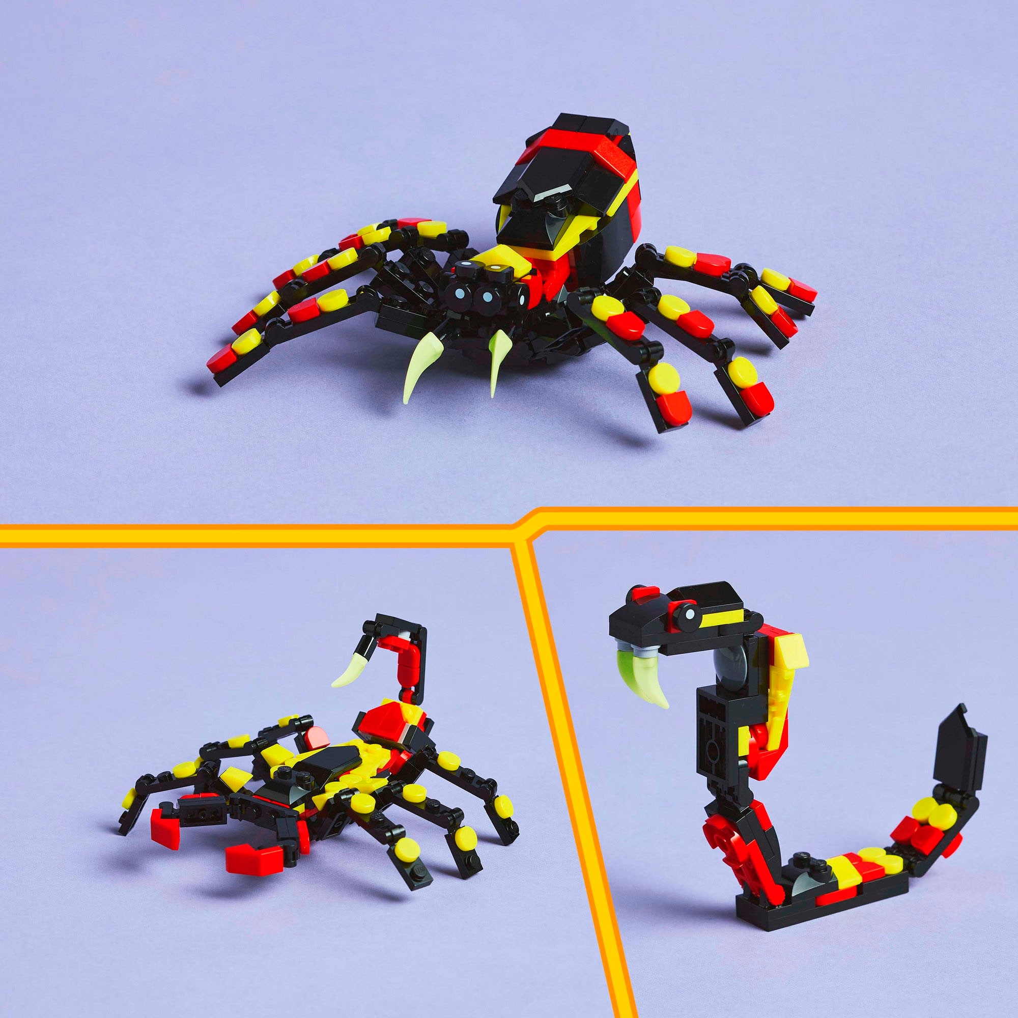 LEGO® Konstruktionsspielsteine »Wilde Tiere: Überraschungsspinne (31159), LEGO Creator«, (153 St.), Made in Europe