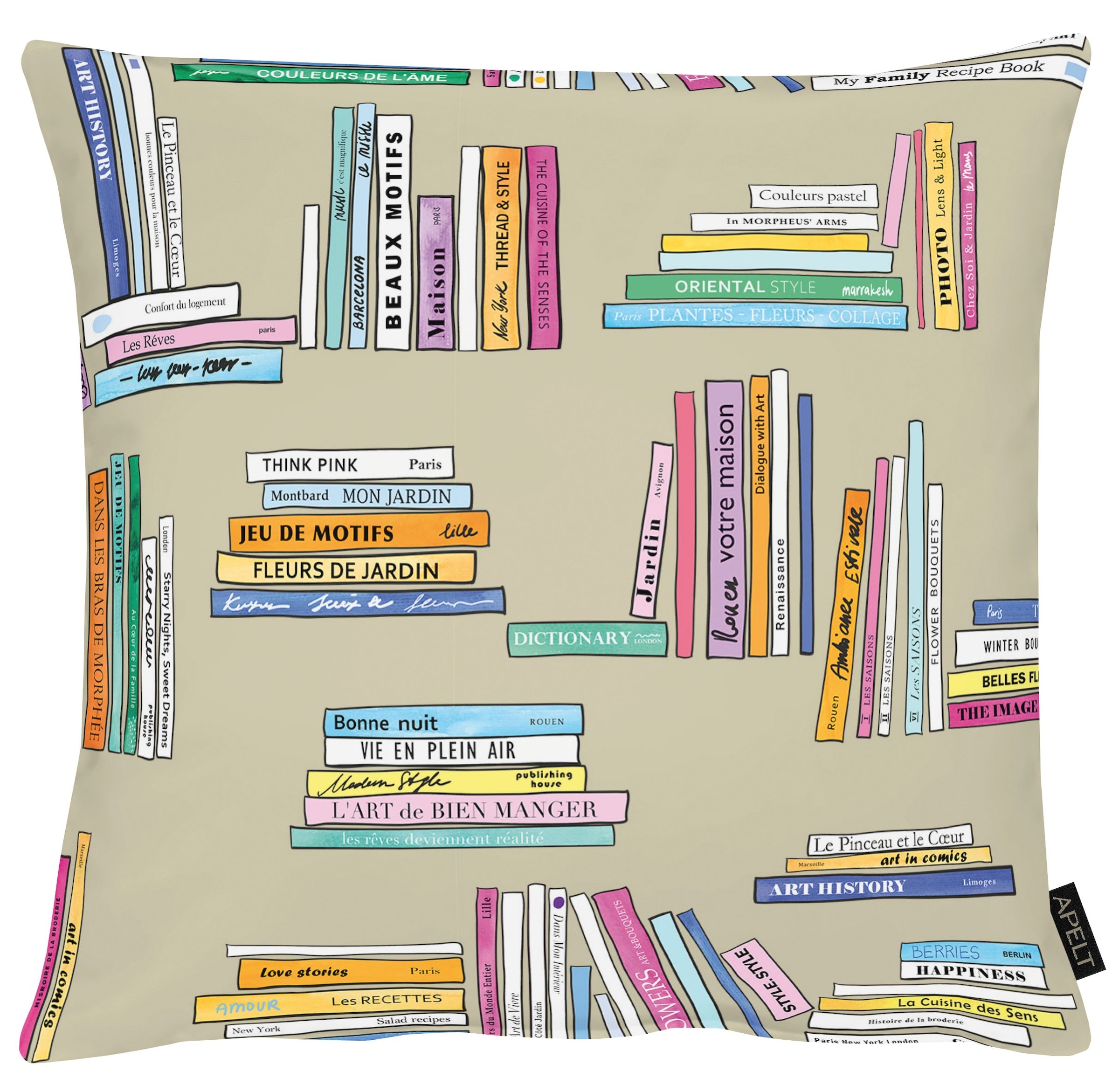 APELT Kissenhülle »Carta« gezeichnete Buchmotive