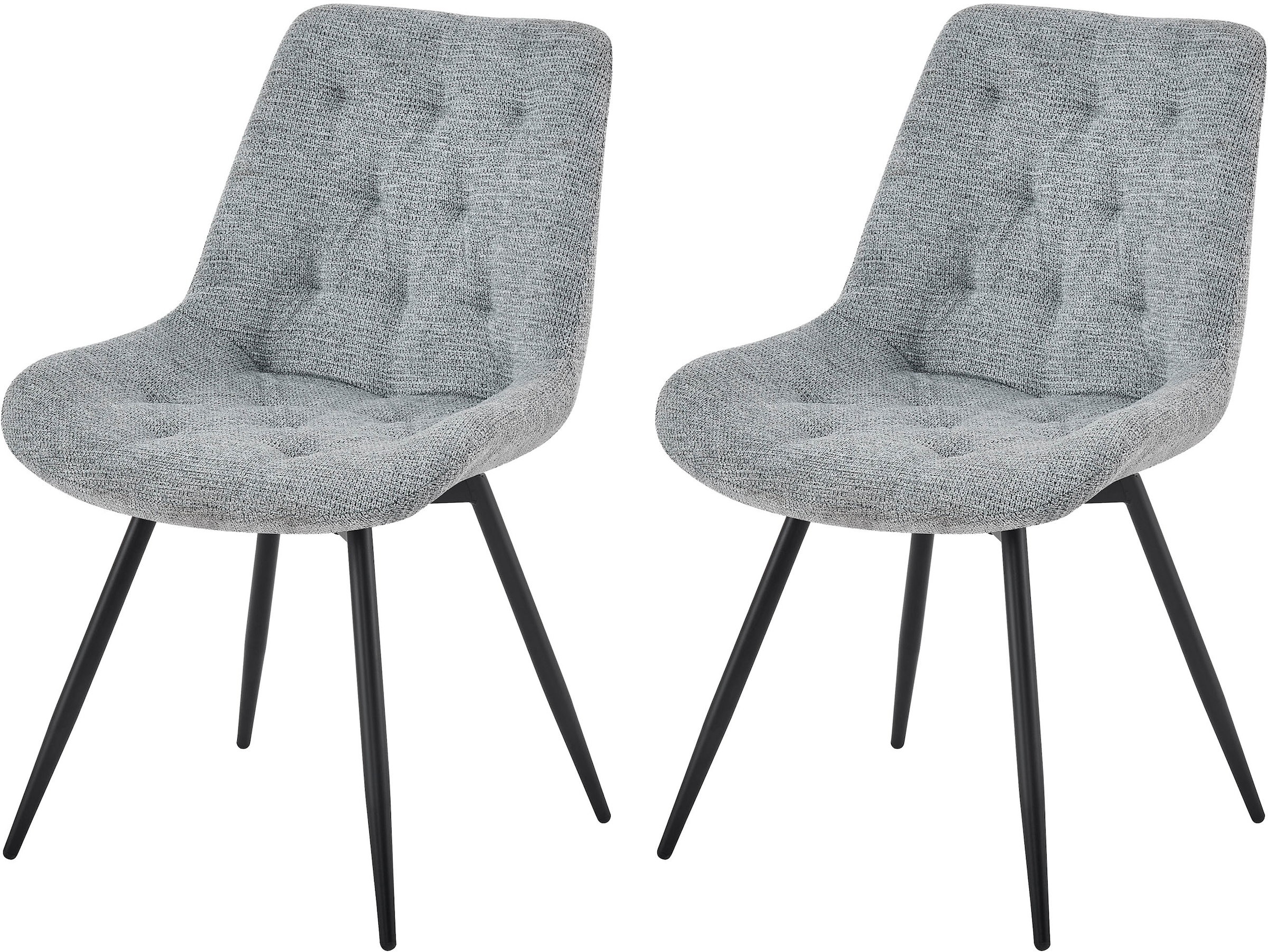 byLIVING Esszimmerstuhl »Aragon« (Set) 2 Stk.360 Grad drehbarer Stuhl, hochwertiger Webstoffbezug mit Steppung