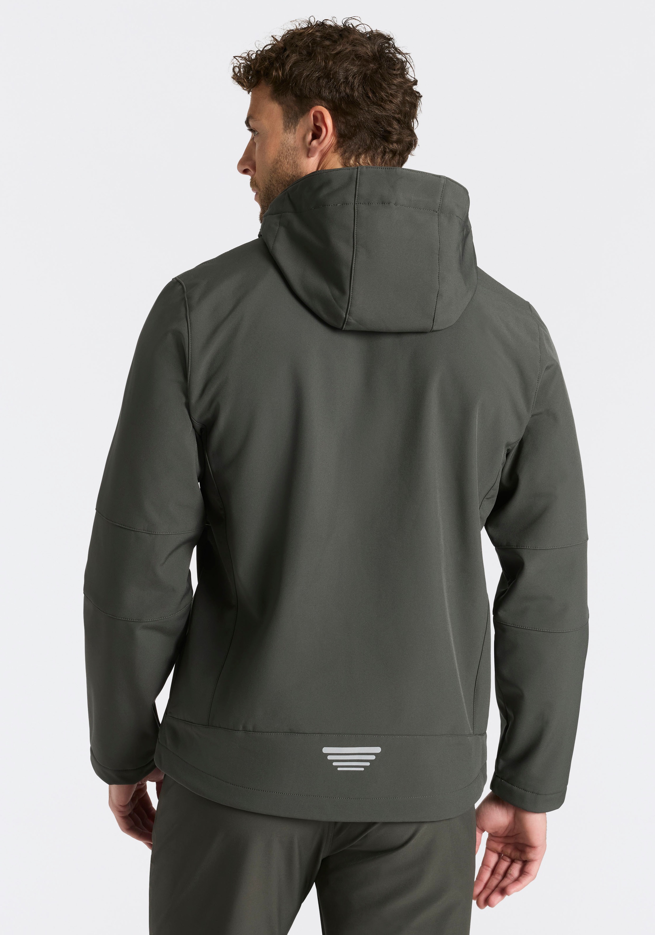 CMP Softshelljacke mit Kapuze Wasserabweisend & Winddicht & Atmungsaktiv, Übergangsjacke