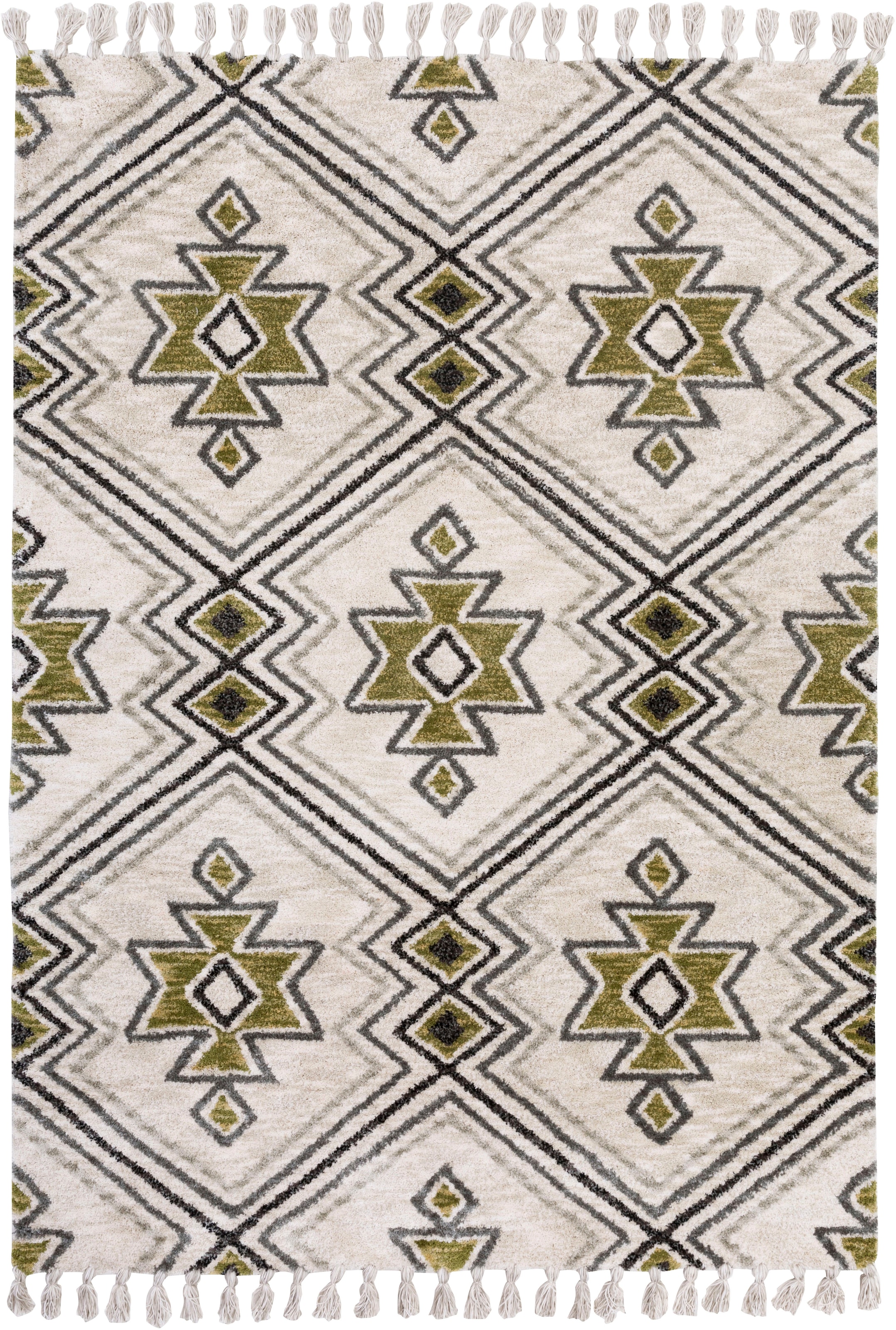 Gino Falcone Teppich »Vittoria 017« rechteckig 15 mm Höhe besonders weich durch Microfaser, mit Fransen