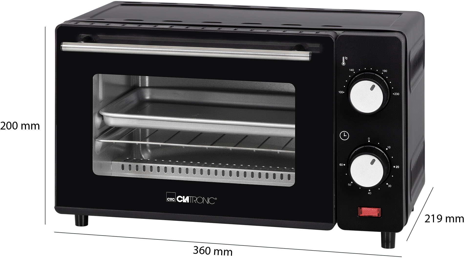 CLATRONIC Minibackofen »MB 3746« mit 3 Jahren XXL Garantie