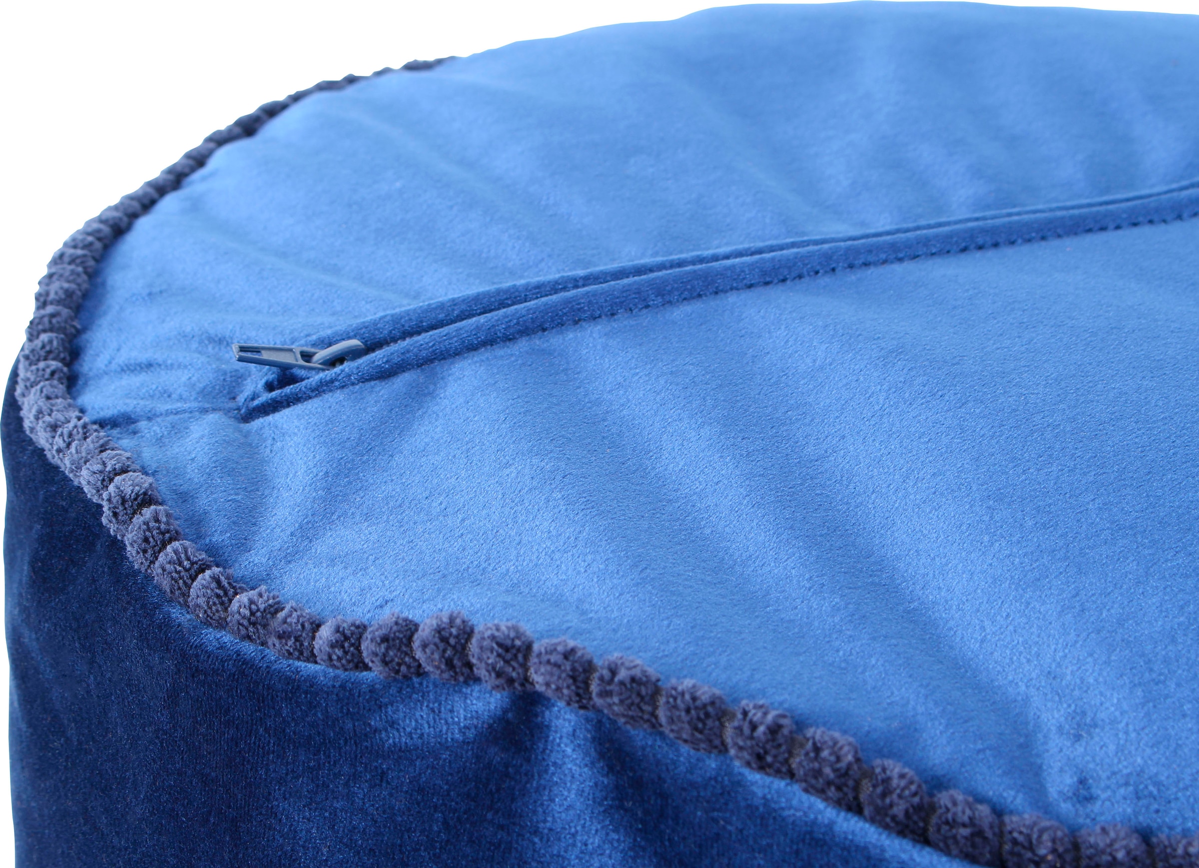 Kayoom Sitzhocker »Pouf Taj Mahal 225, samtweiche Oberfläche«, (1 St.), samtweich, verziert, Füllung aus flexiblen Styroporkugeln