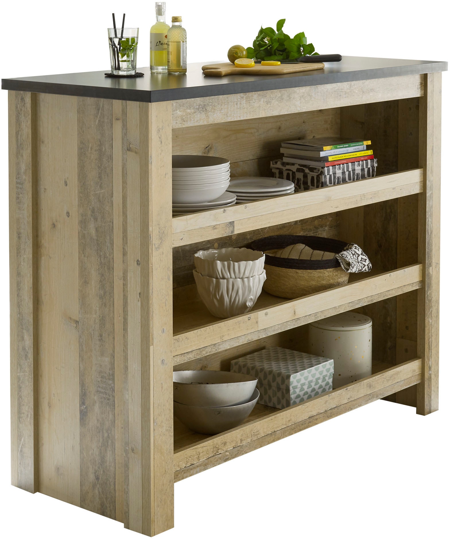 Home affaire Unterschrank »Sherwood«, mit Handtuchhalter aus Metall, Höhe 106 cm