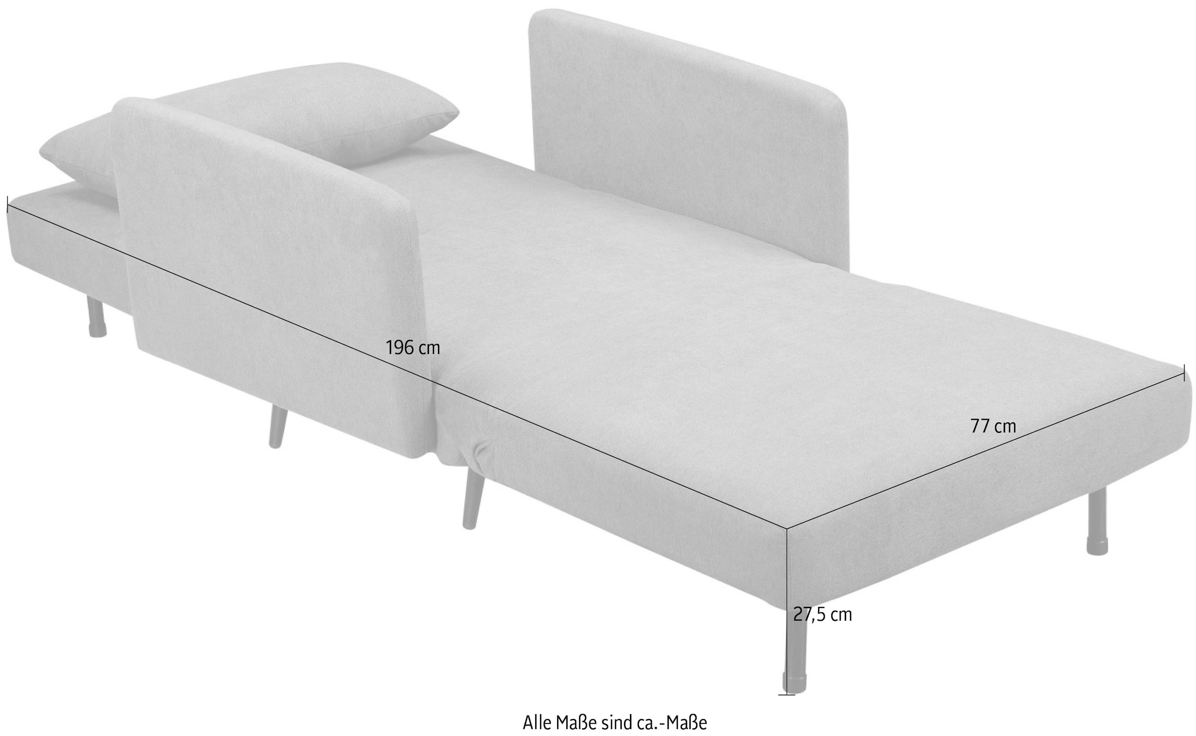 andas Schlafsofa »Linnea«, Daybed mit aufklappbarer Liegefläche