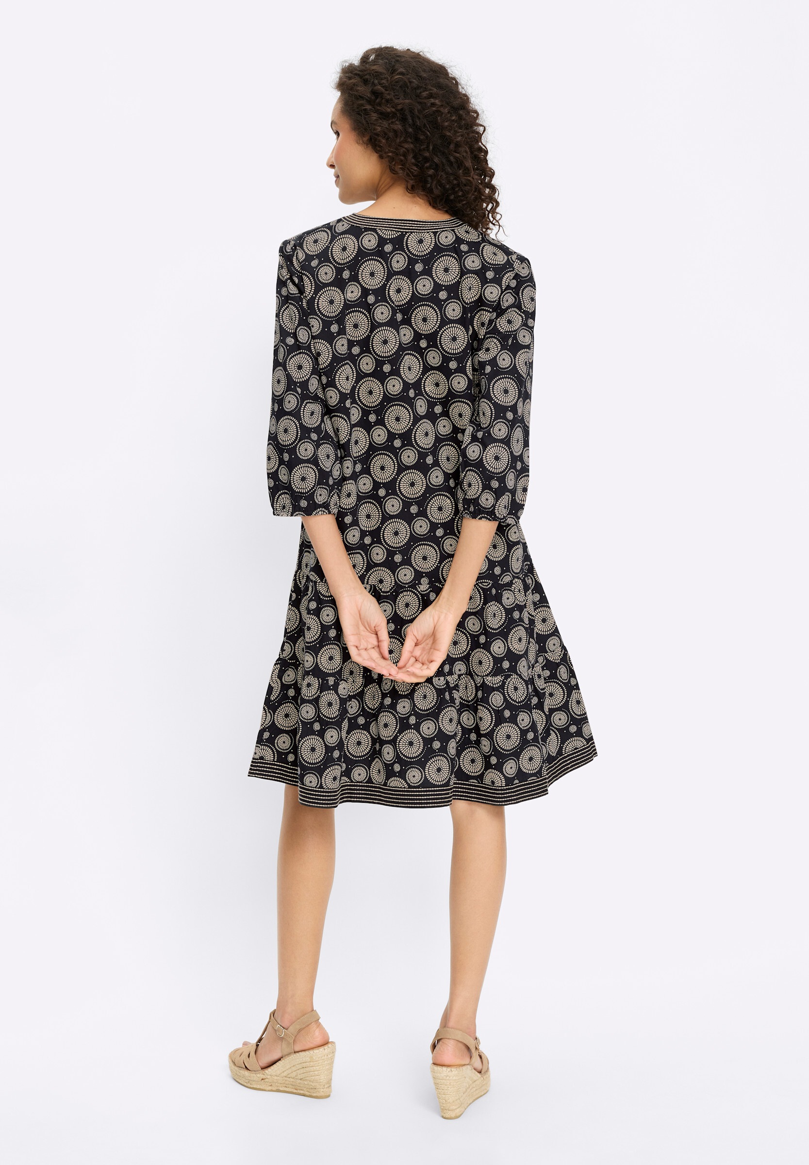 heine Druckkleid »Druck-Kleid Druckkleid in ausgestellter A-Form« Ohne Taschen