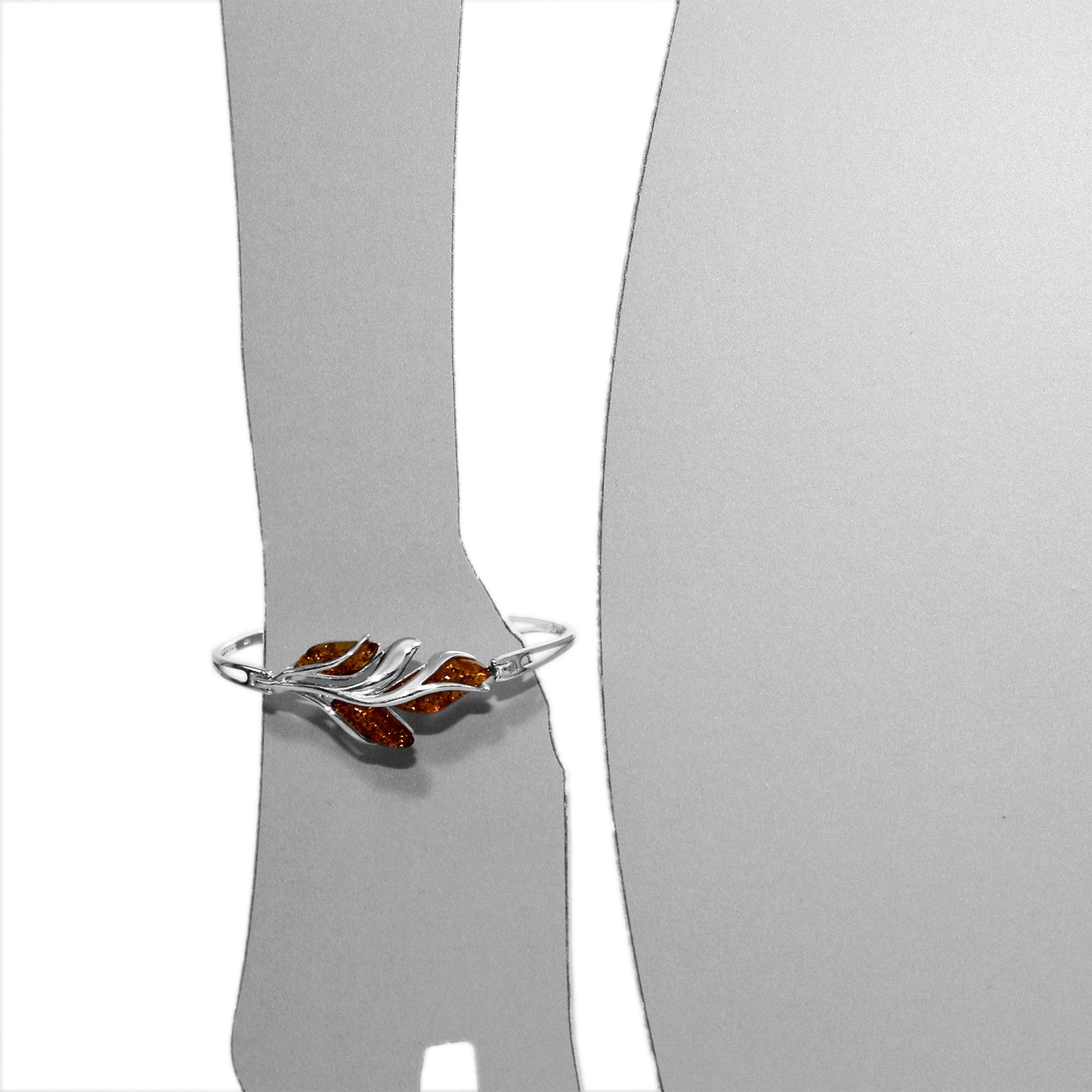 OSTSEE-SCHMUCK Armreif »- Neda - Silber 925/000 - Bernstein«