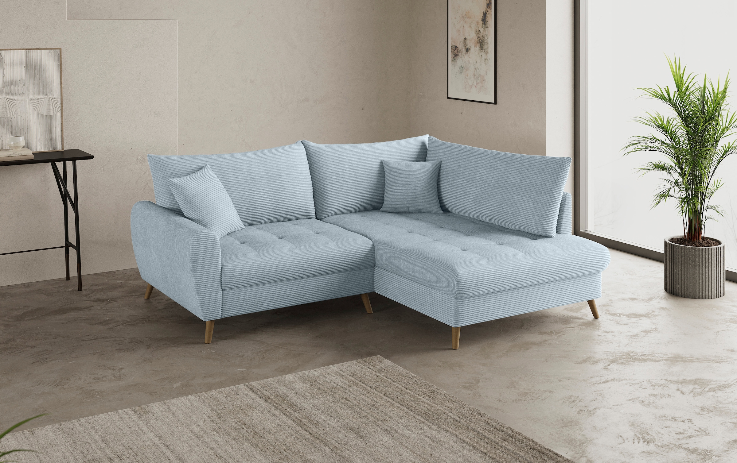 Mr. Couch Ecksofa »Blackburn II L-Form«, Wahlweise mit Kaltschaumpolsterung bis 140 kg belastbar