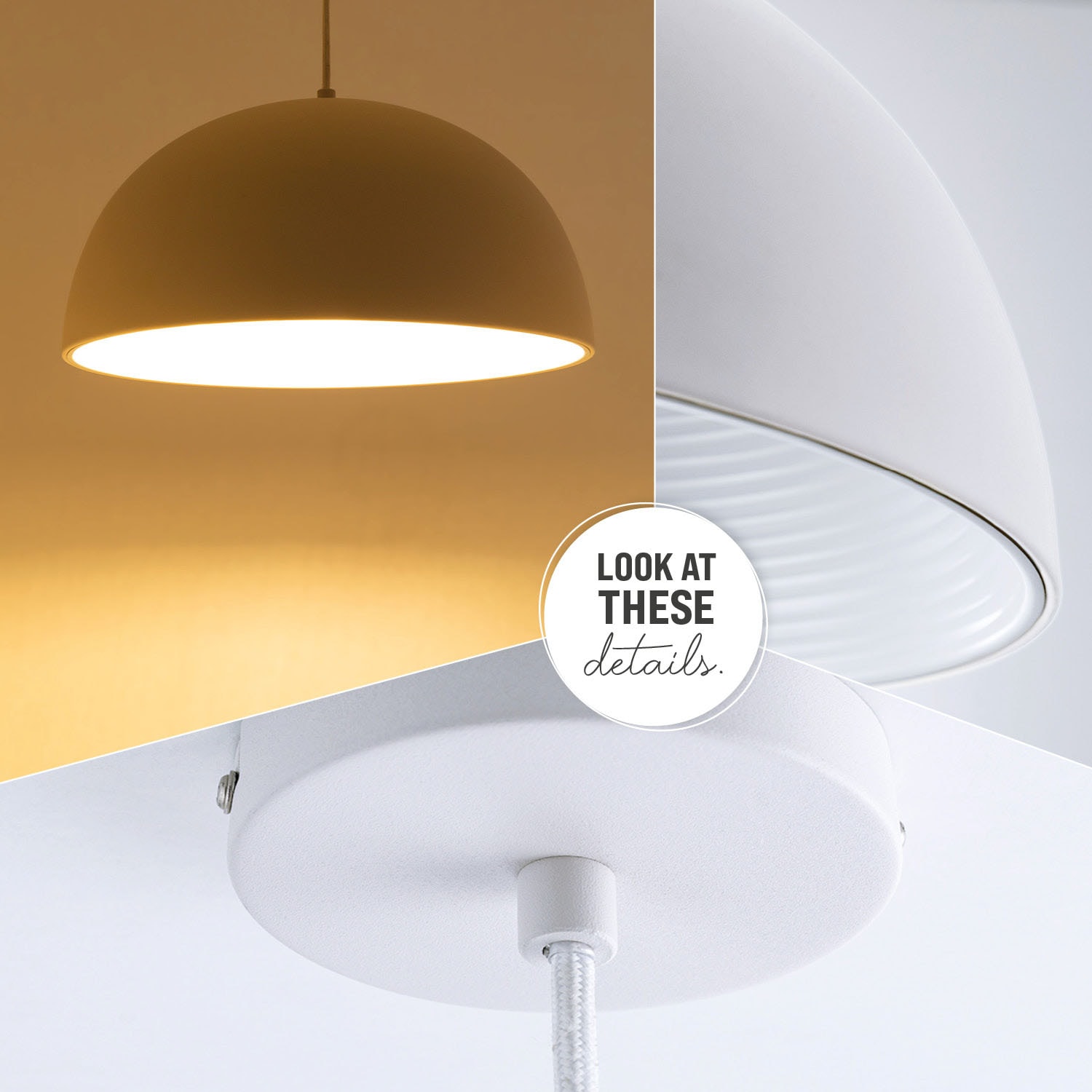 Paco Home Pendelleuchte »SAWYER« E27 Hängelampe Esszimmer Küchenlampe Hängend 1,5m Textilkabel Ã˜40,5cm