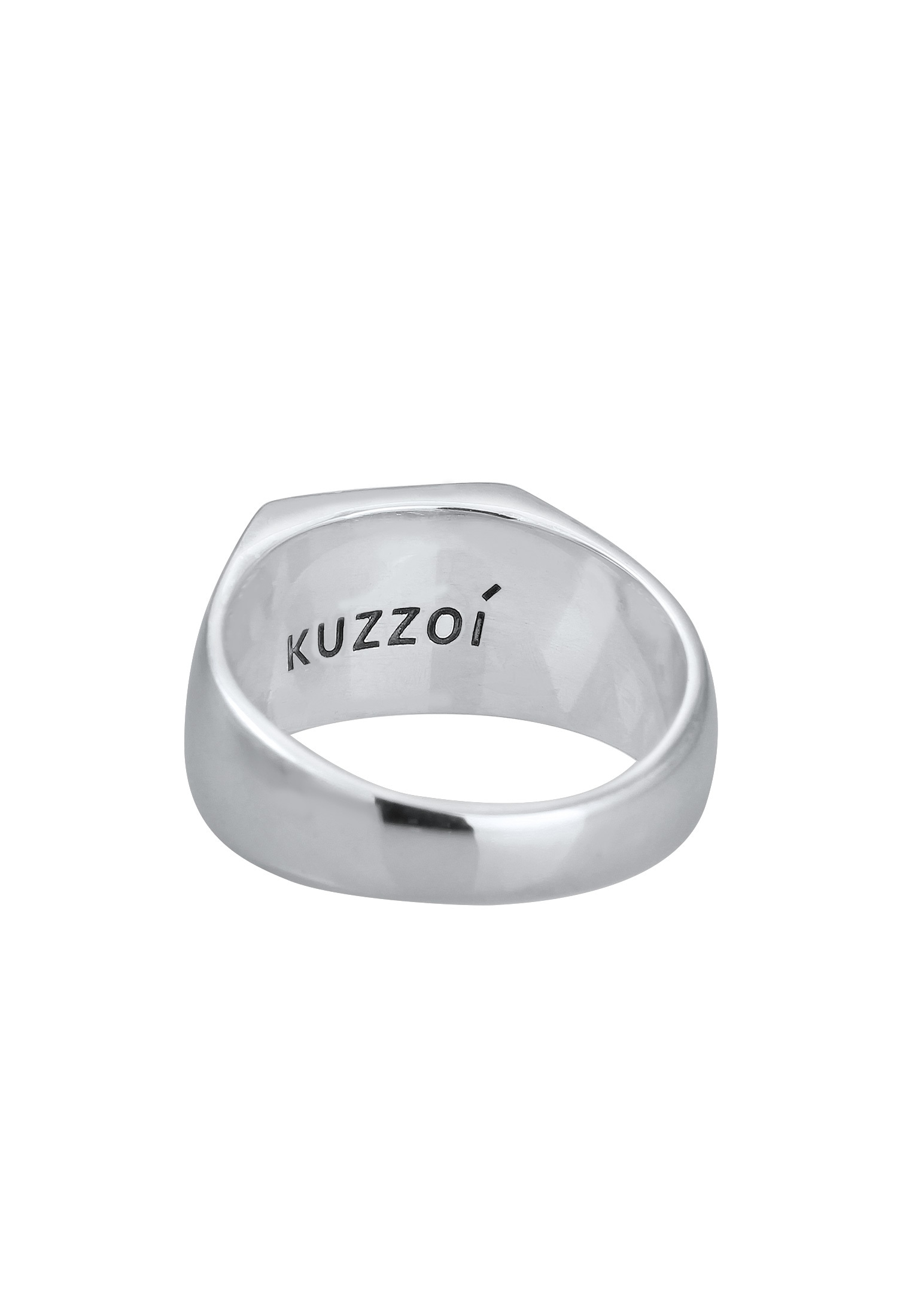 Kuzzoi Siegelring »Ring Herren Siegelring Emaille Logo Basic 925 Silber«