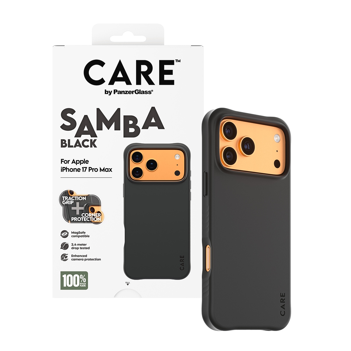 CARE by PanzerGlass Handyhülle »Samba MagSafe Case für Apple iPhone 17 Pro Max« Apple iPhone 17 Pro Max Backcover, Schutzhülle, Handyschutzhülle, Case, Schutzcase, stoßfest