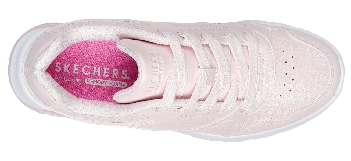 Skechers Sneaker »UNO LITE 2.0«, Schnürschuh mit farbl. Keilsohle, Größenschablone zum Download